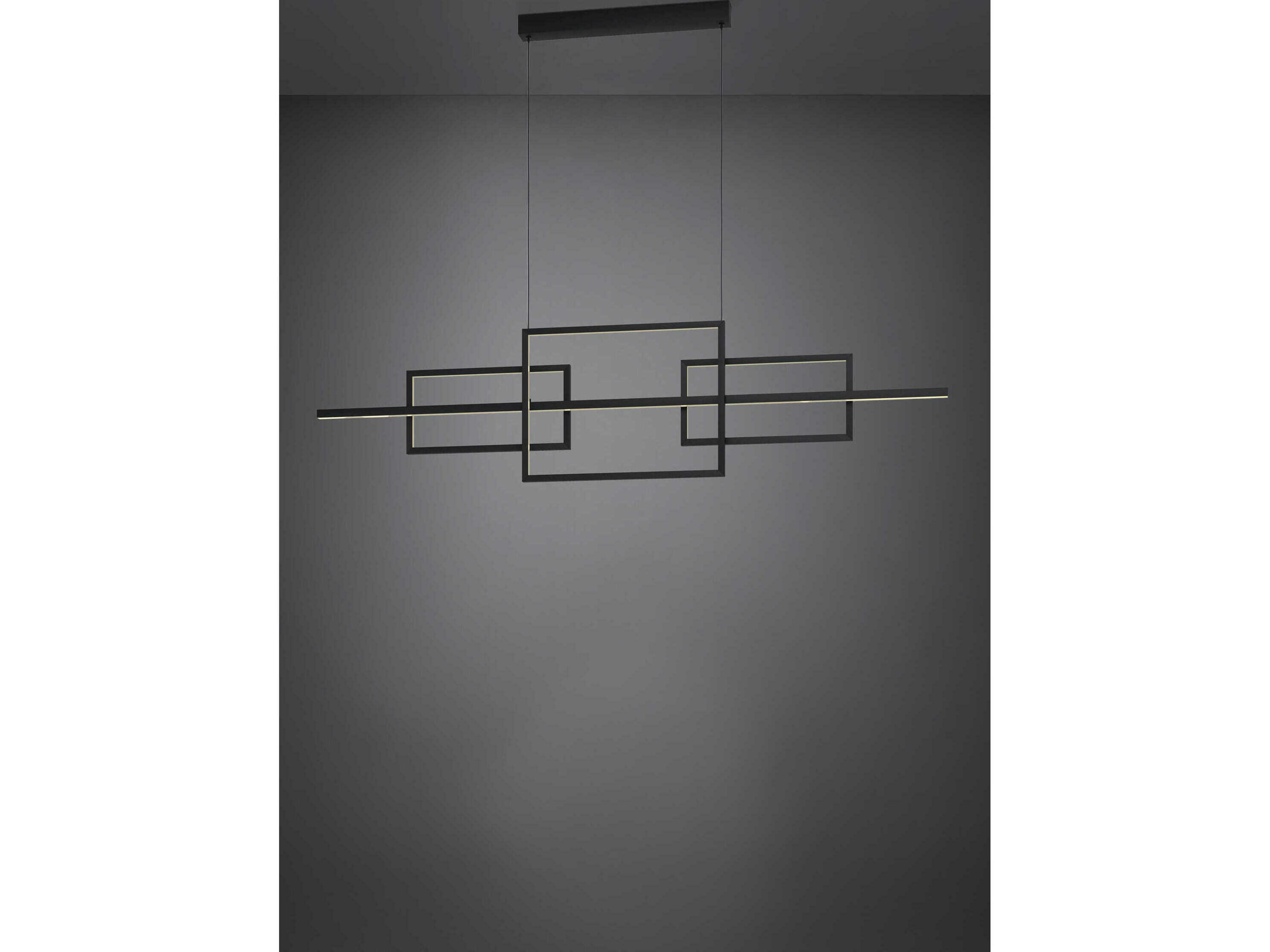 Eglo Puebla 1-Light Black Geometric Island Pendant