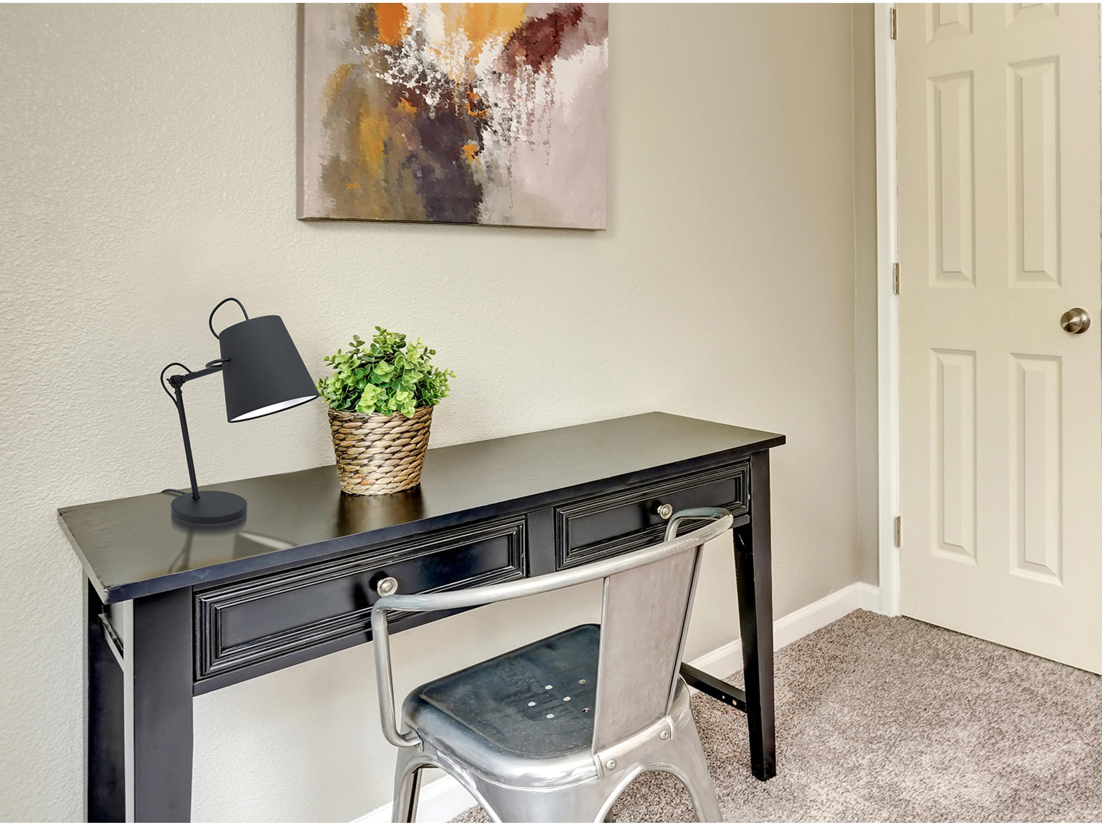 Eglo Granadillos Black Fabric Desk Lamp