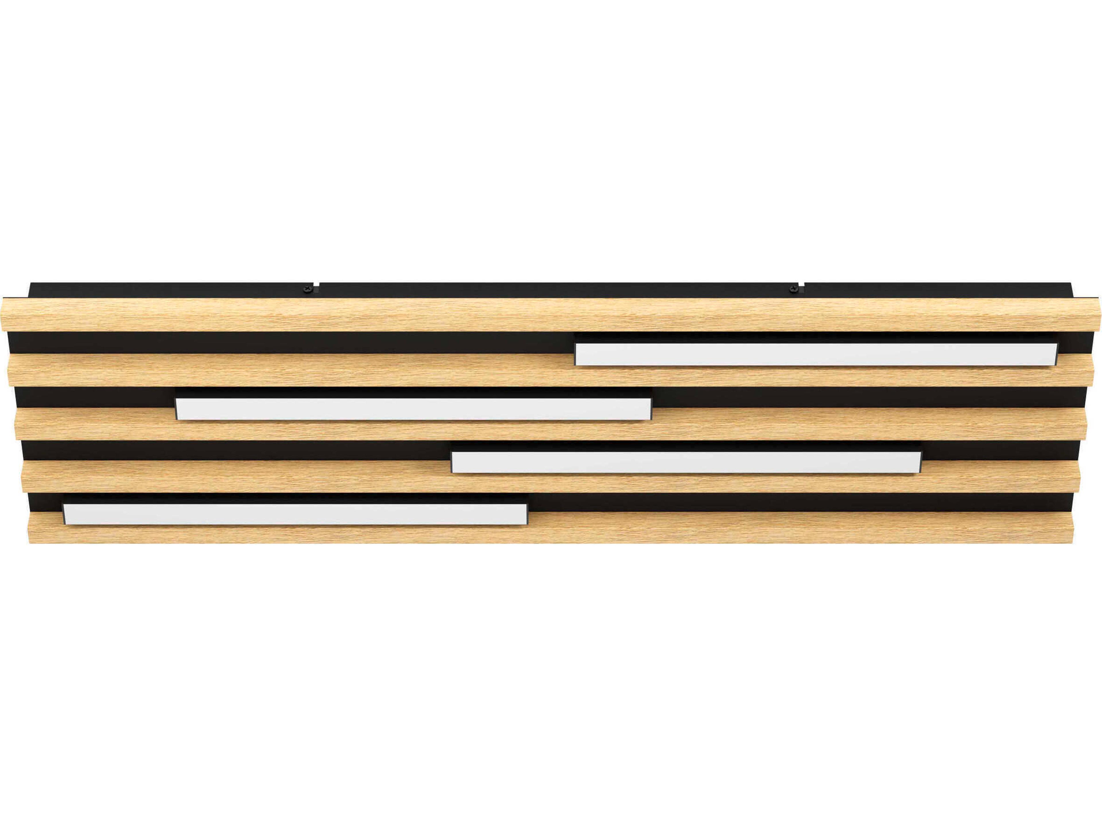 Eglo Marreira 4-Light Natural Black Brown Flush Mount