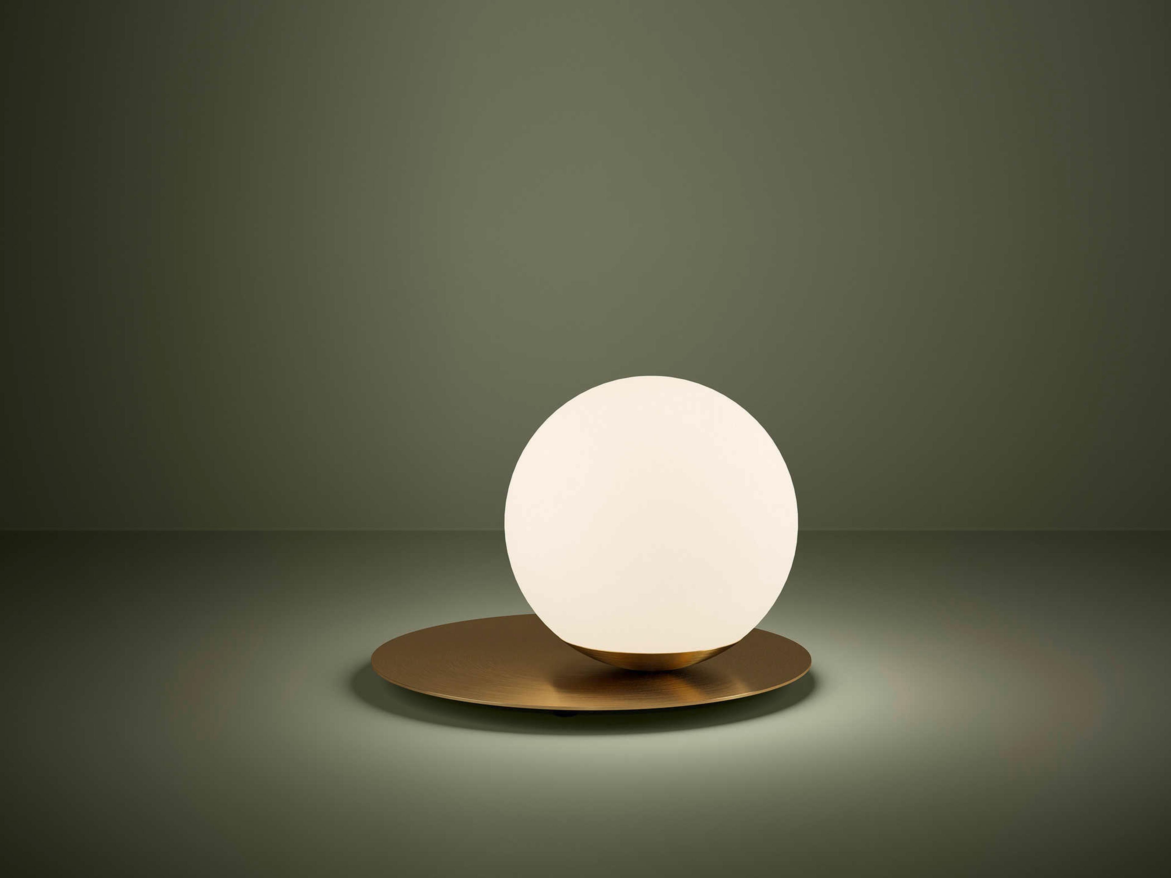 Eglo Arenales Brushed Brass White Opal Glass Table Lamp