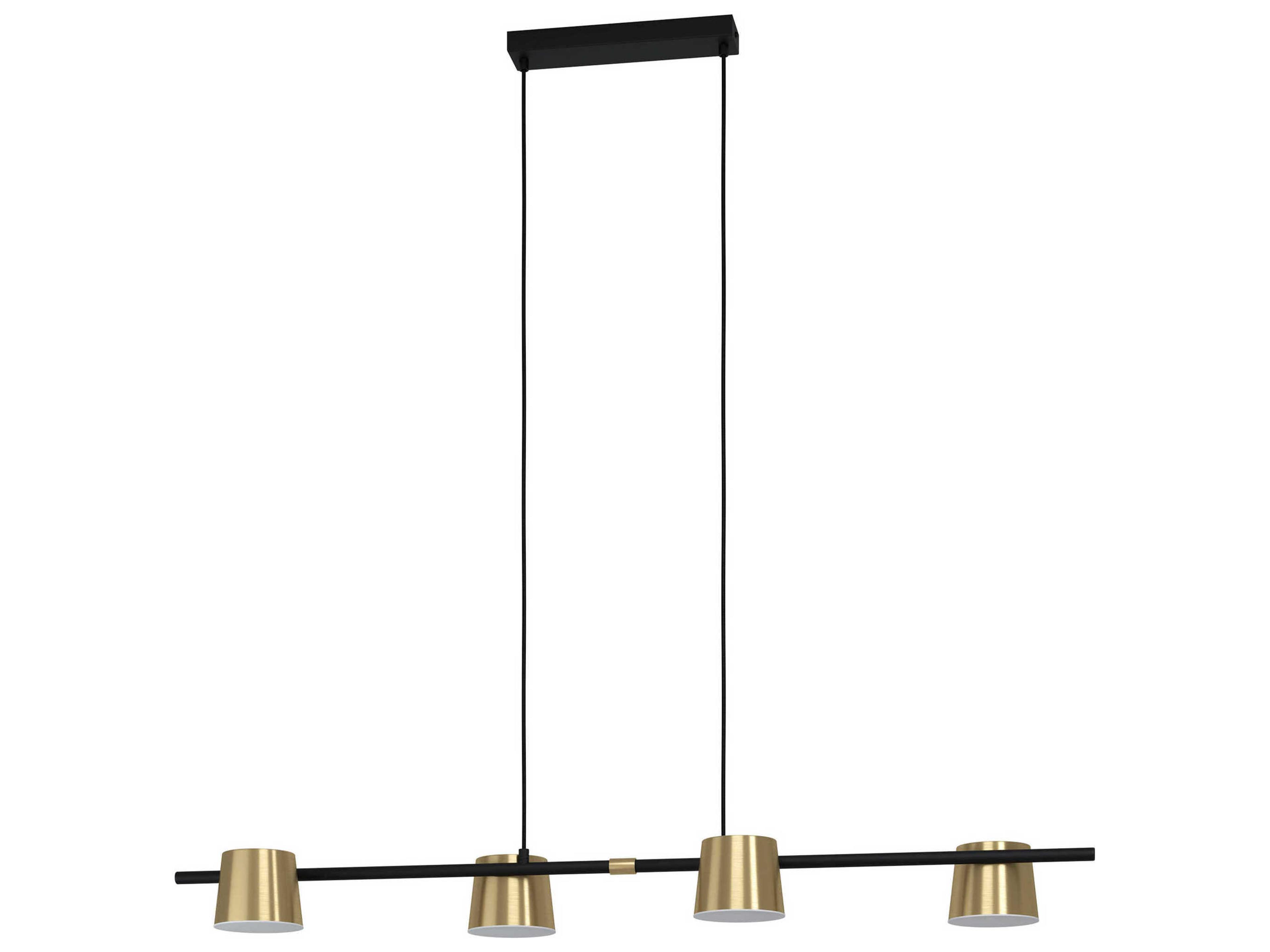 Altmira 4-Light Structured Black Brass Island Pendant