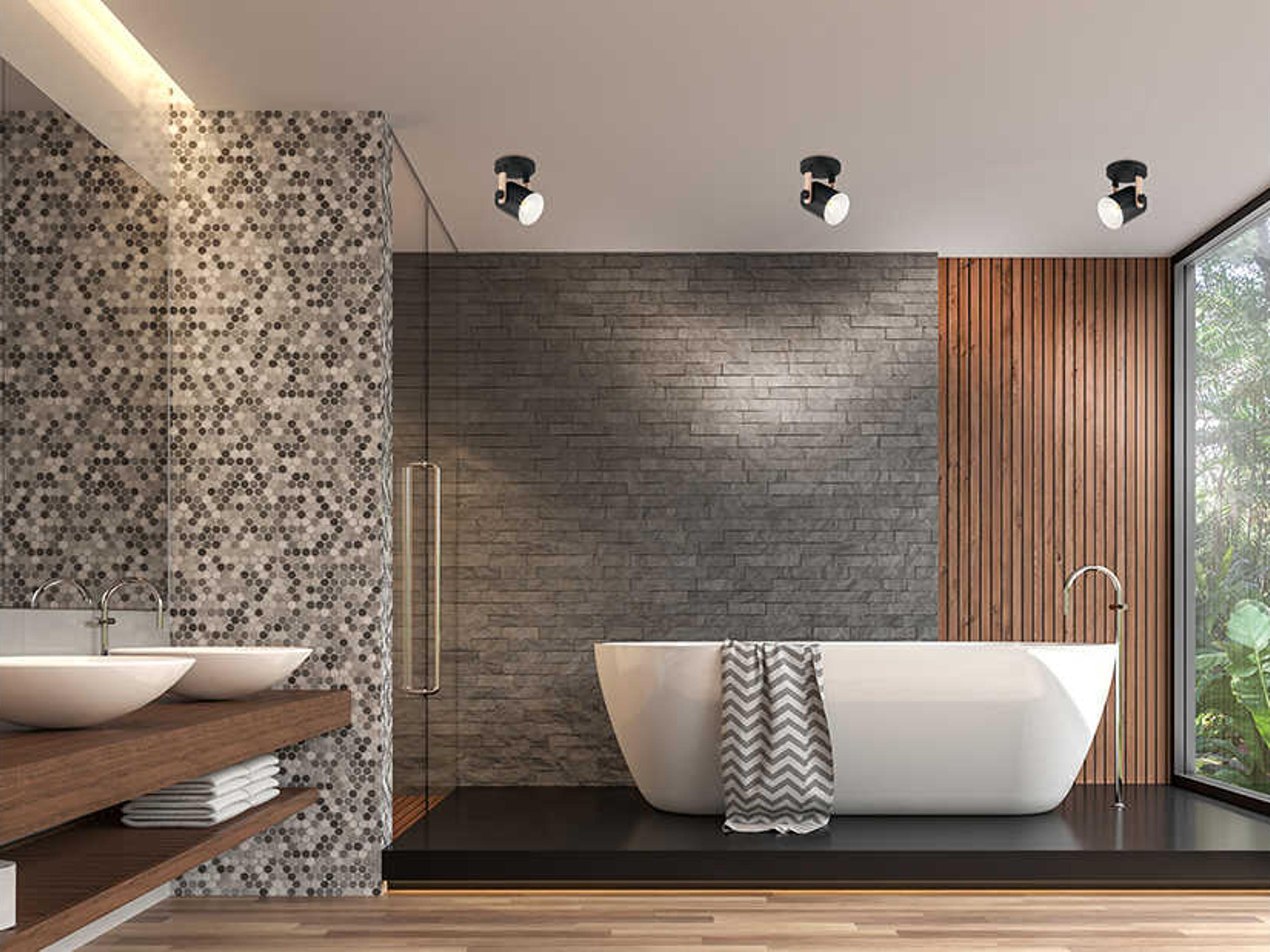 Eglo Hornwood 1-Light Black Drum Semi Flush Mount