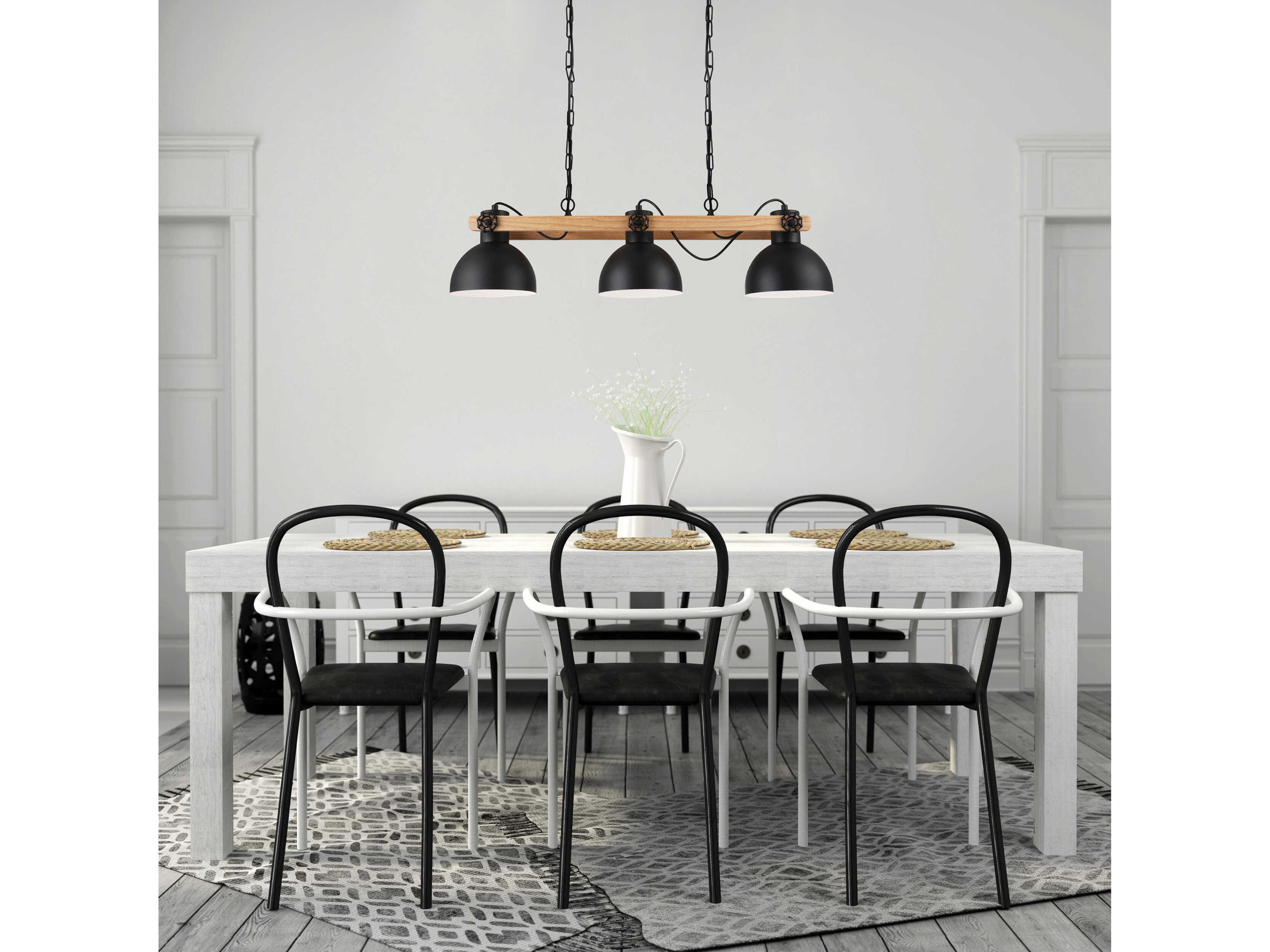 Eglo Lubenham 3-Light Black Island Pendant