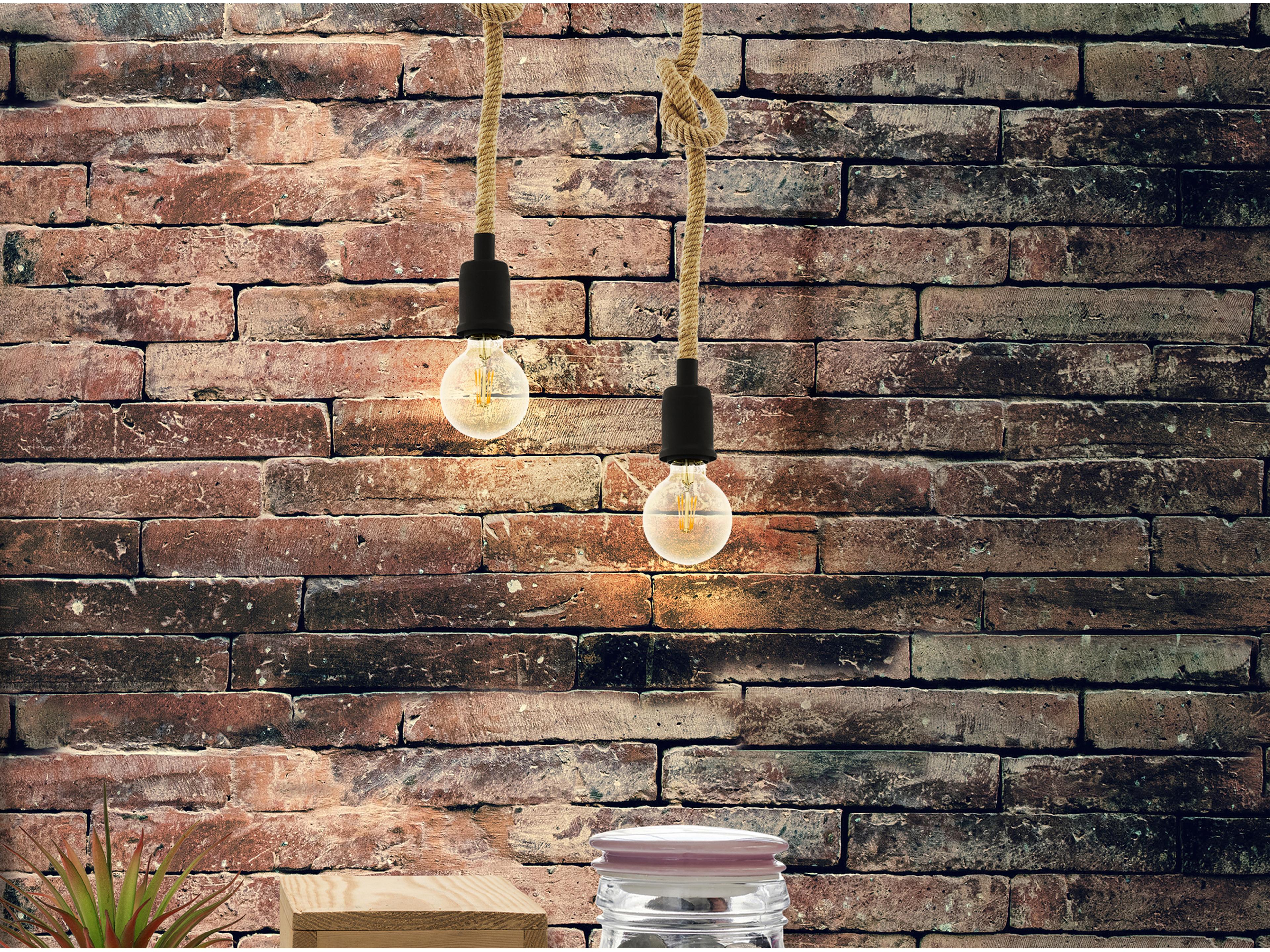 Eglo Rampside 1-Light Black Mini Pendant