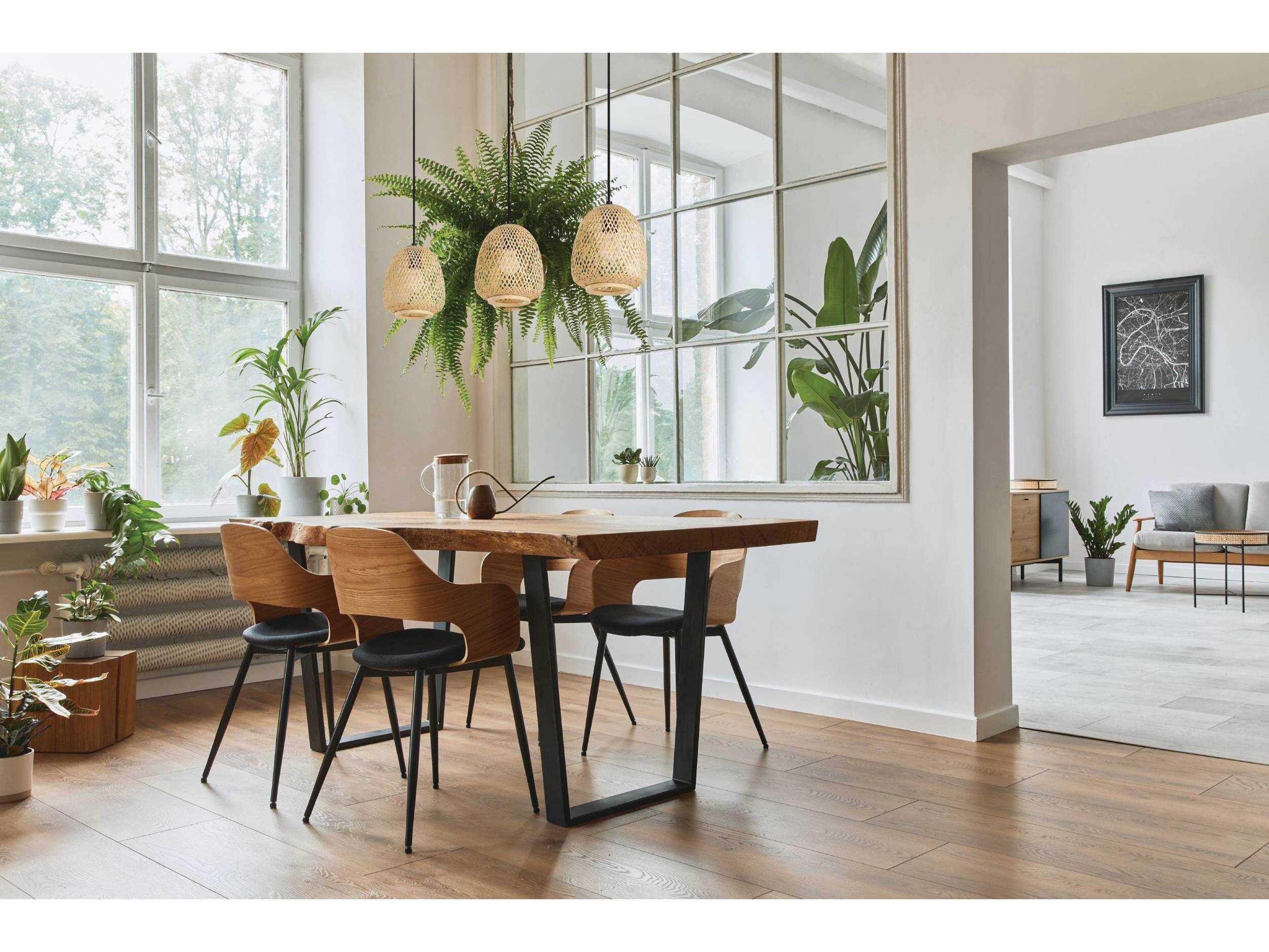 Eglo Dembleby 3-Light Black Brown Island Pendant