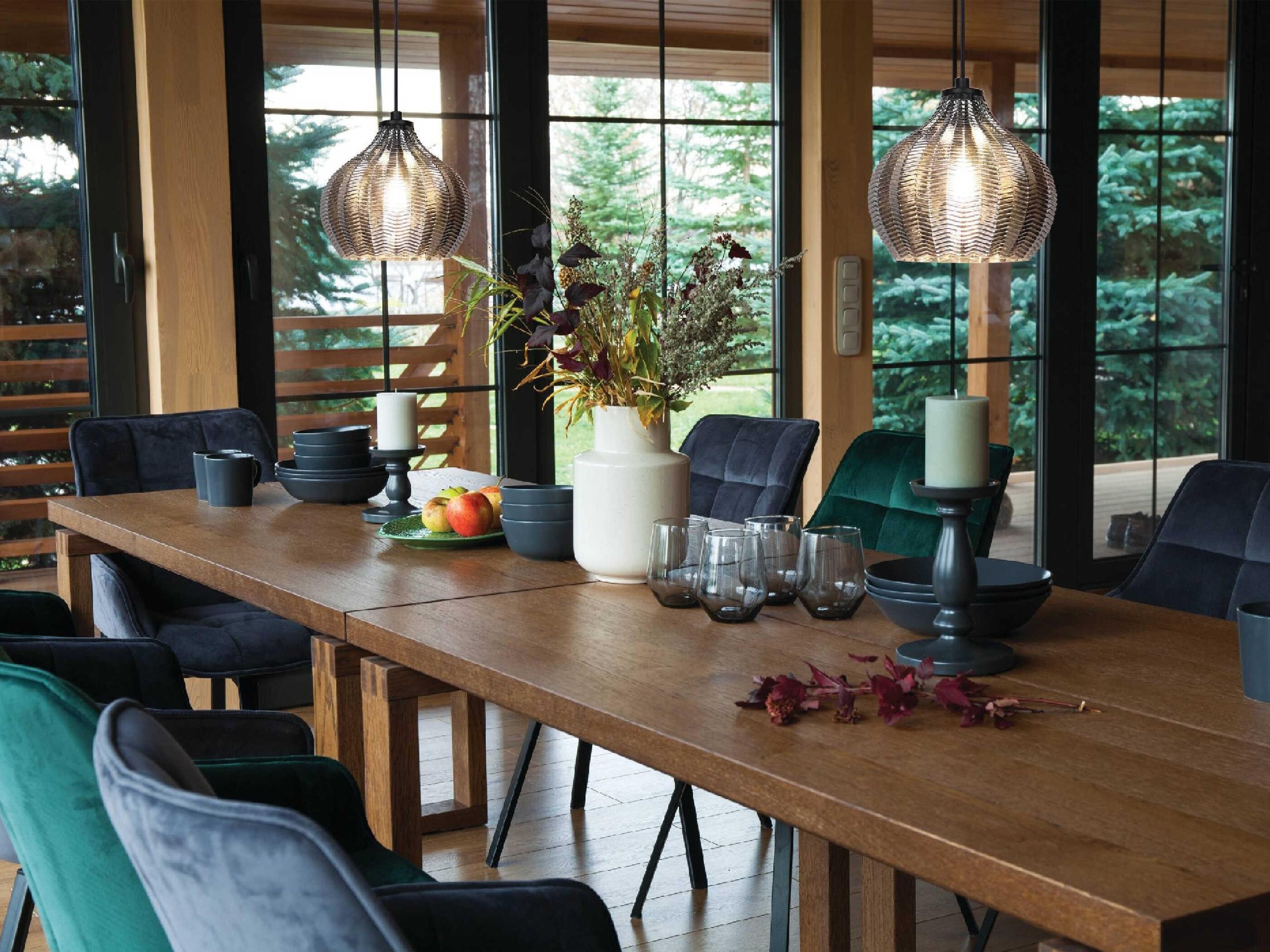 Eglo Tamallat 1-Light Structured Black Bell Mini Pendant