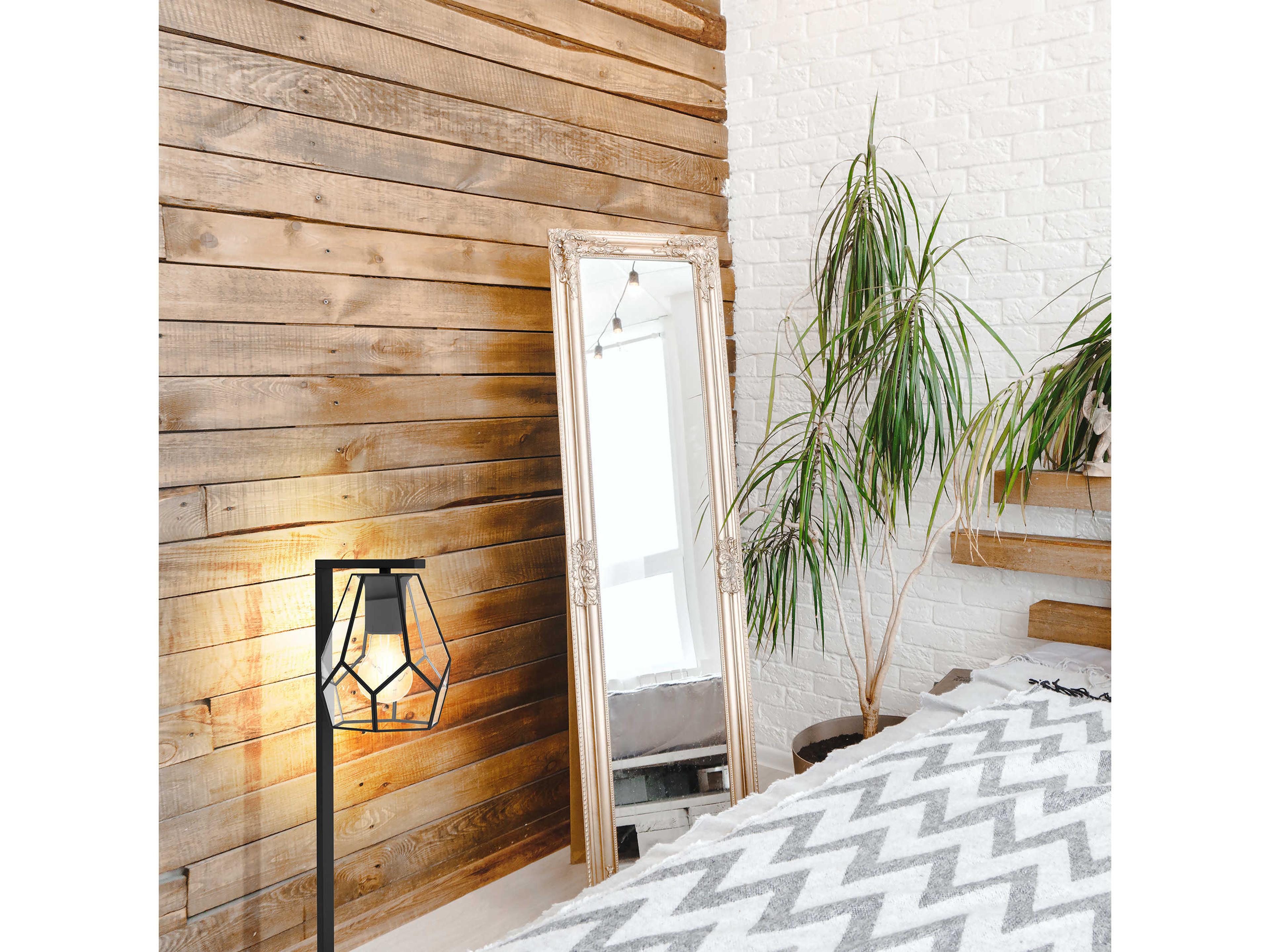 Eglo Mardyke Matte Black Clear Glass Table Lamp