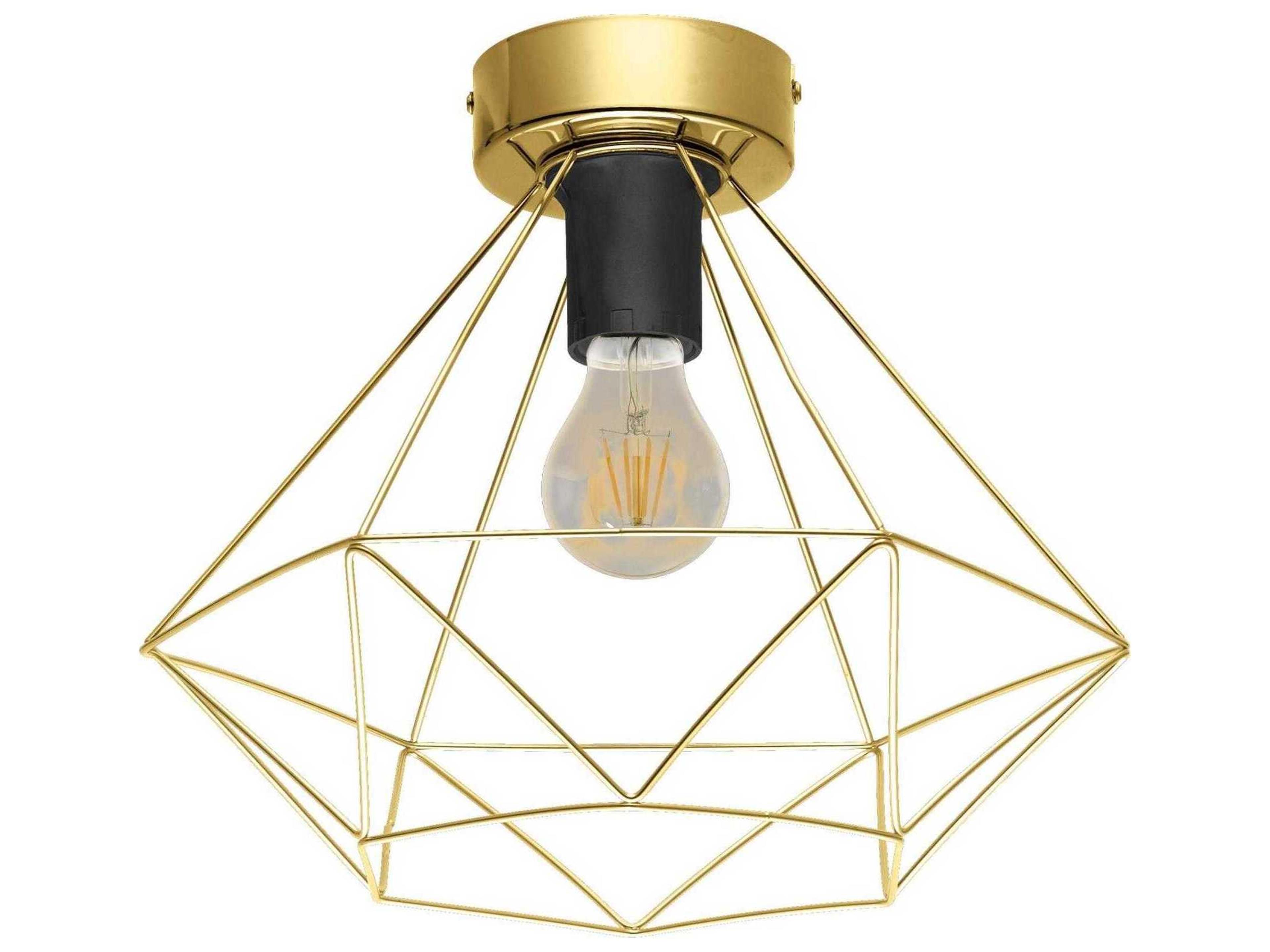 Tarbes 1-Light Brushed Brass Flush Mount