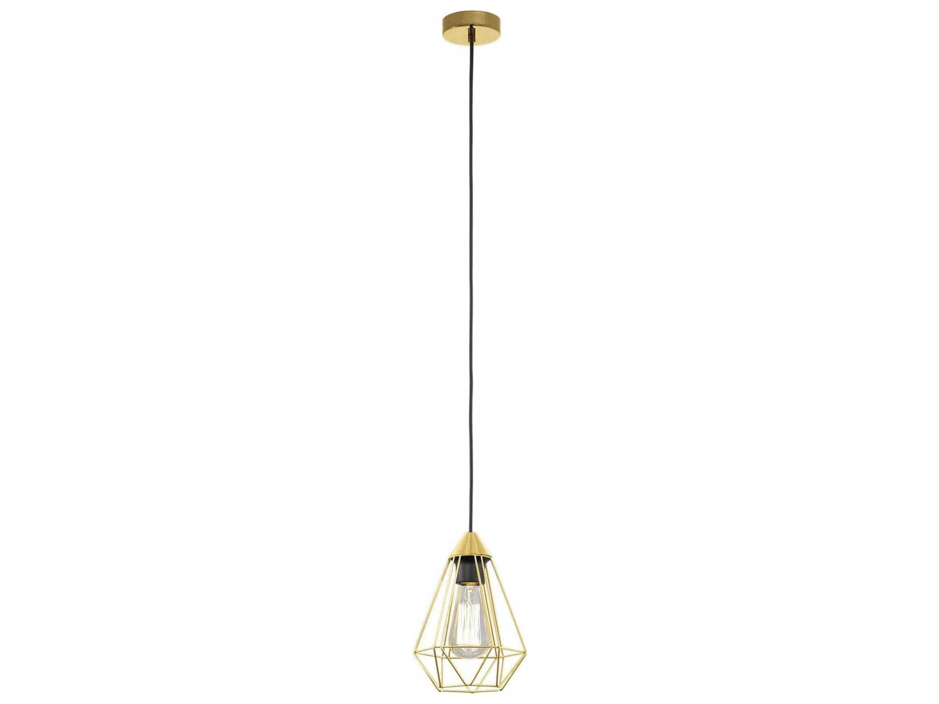 Eglo Tarbes 1-Light Brushed Brass Mini Pendant