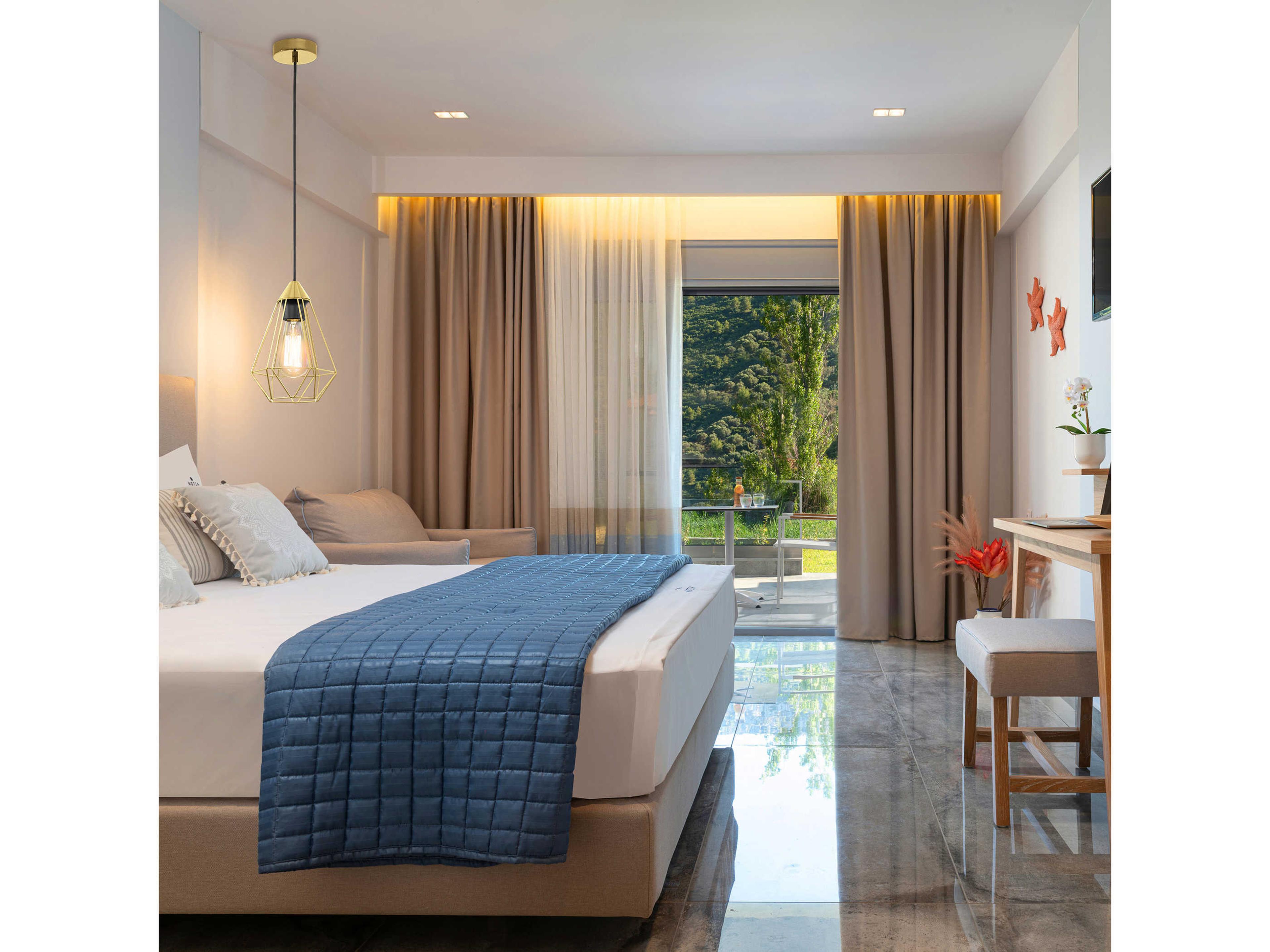 Eglo Tarbes 1-Light Brushed Brass Mini Pendant