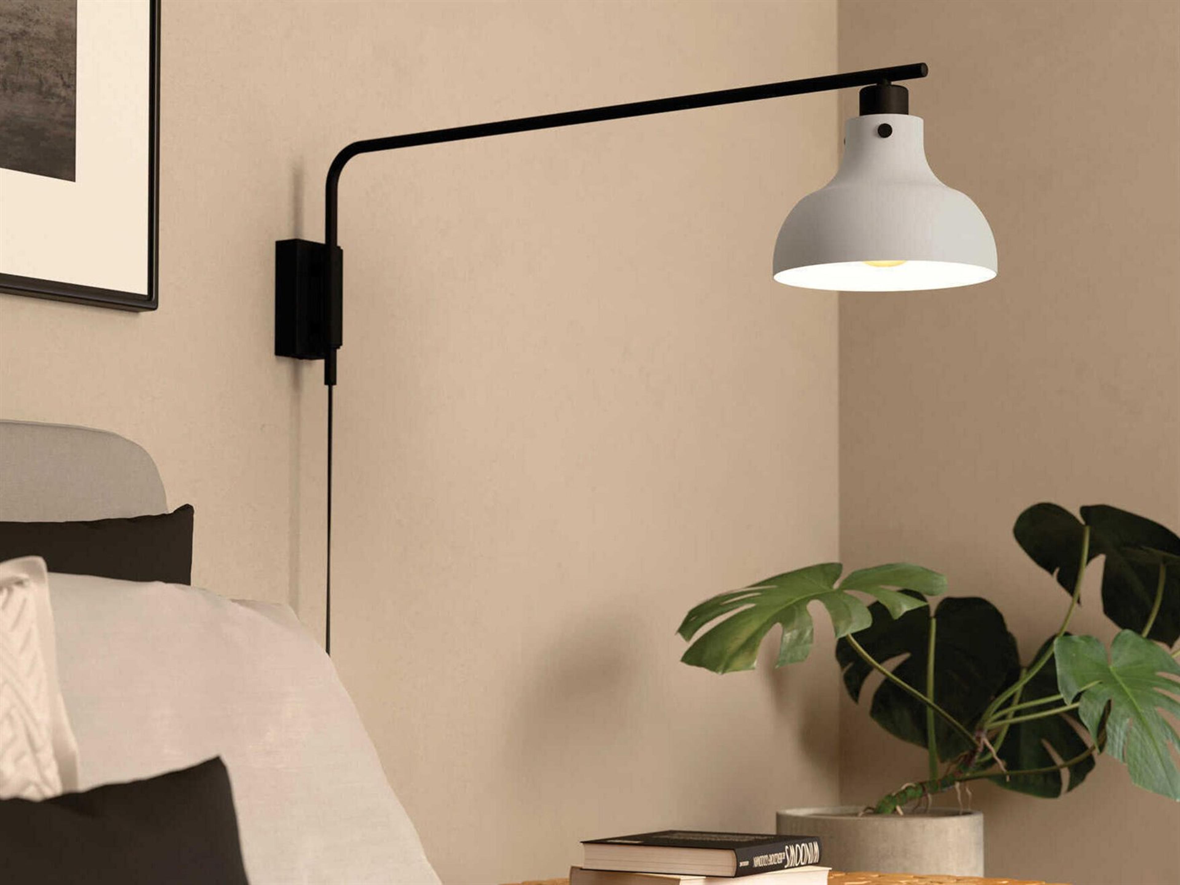 Eglo Matlock 1-Light Black Swing Wall Sconce