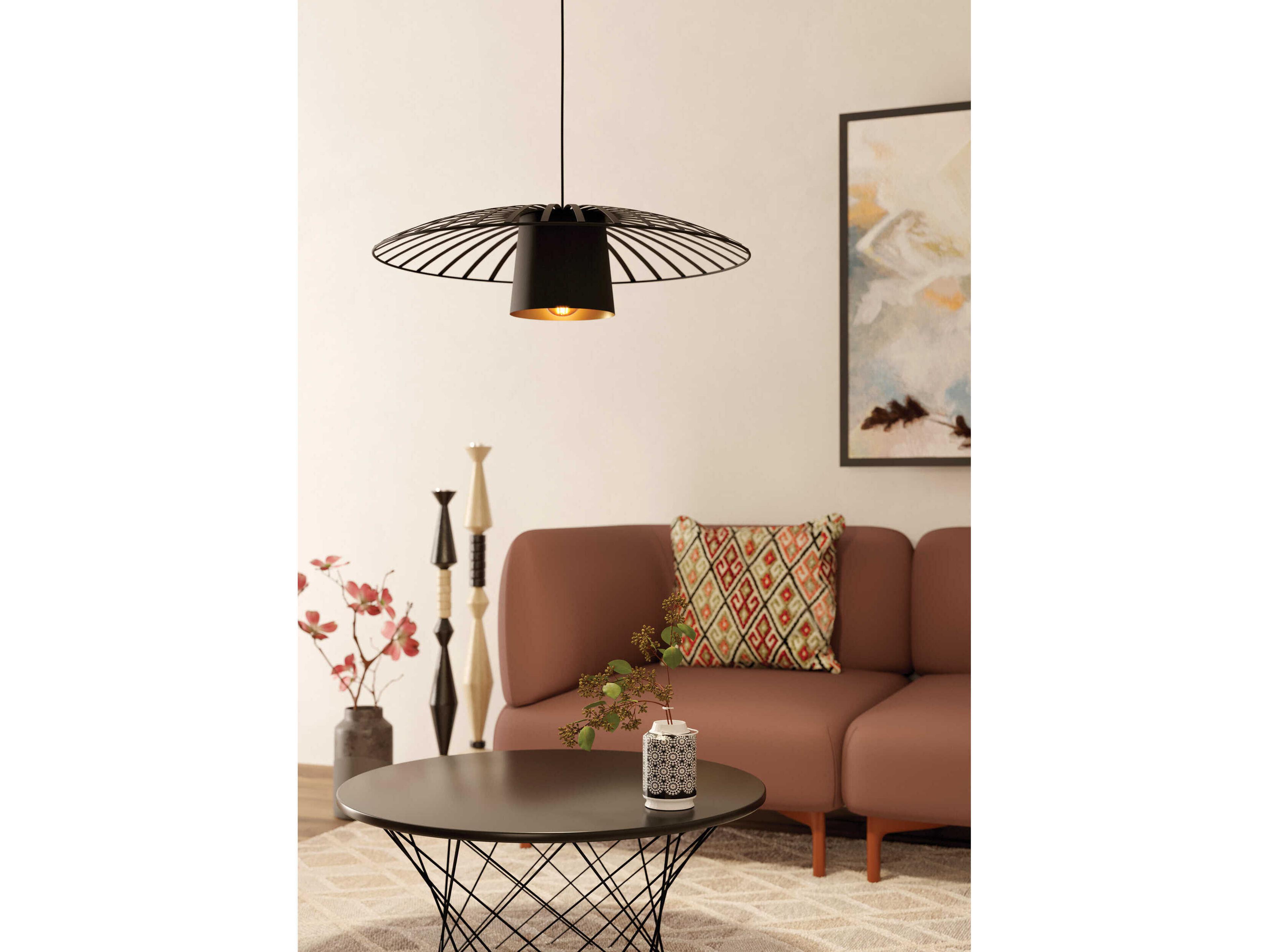Eglo Felixkirk 1-Light Black Pendant