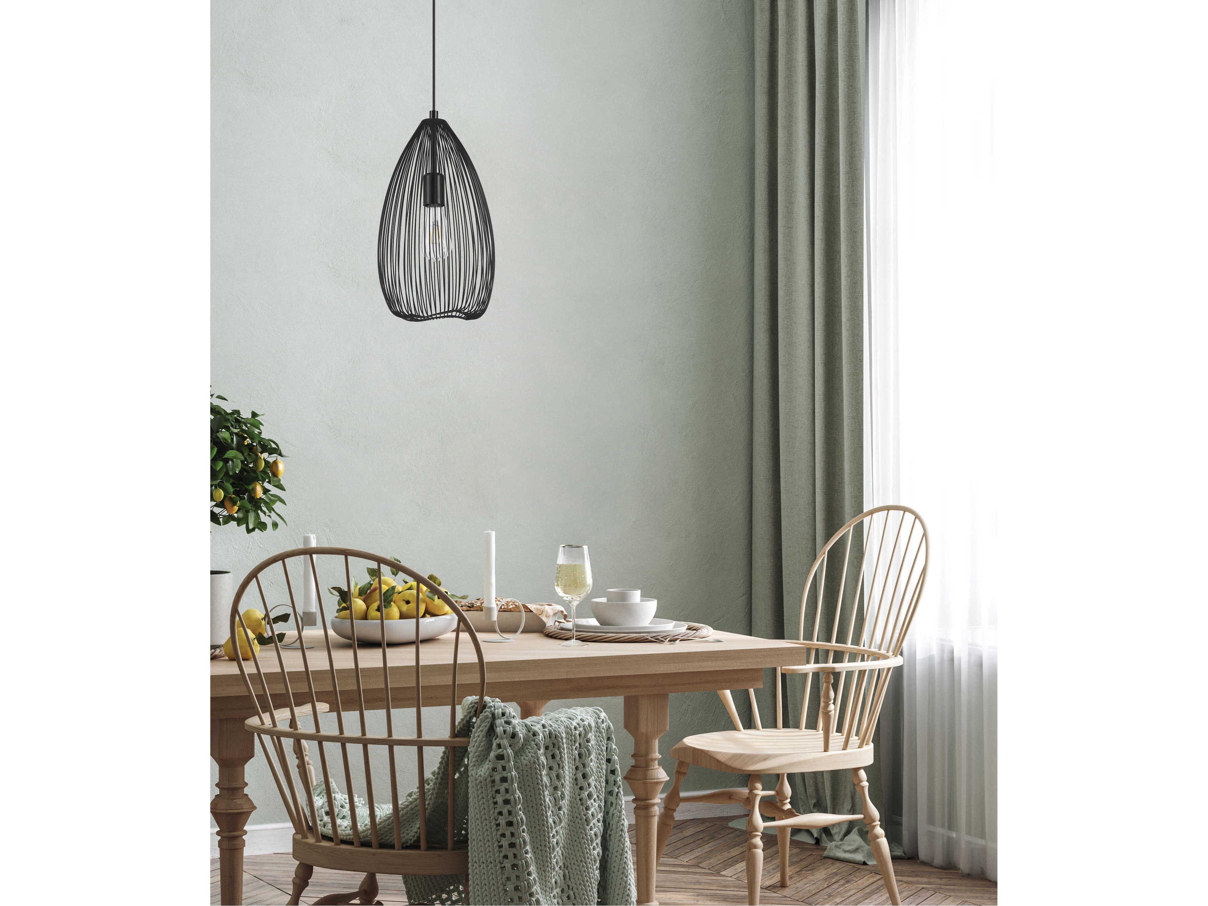 Eglo Clevedon 1-Light Black Mini Pendant