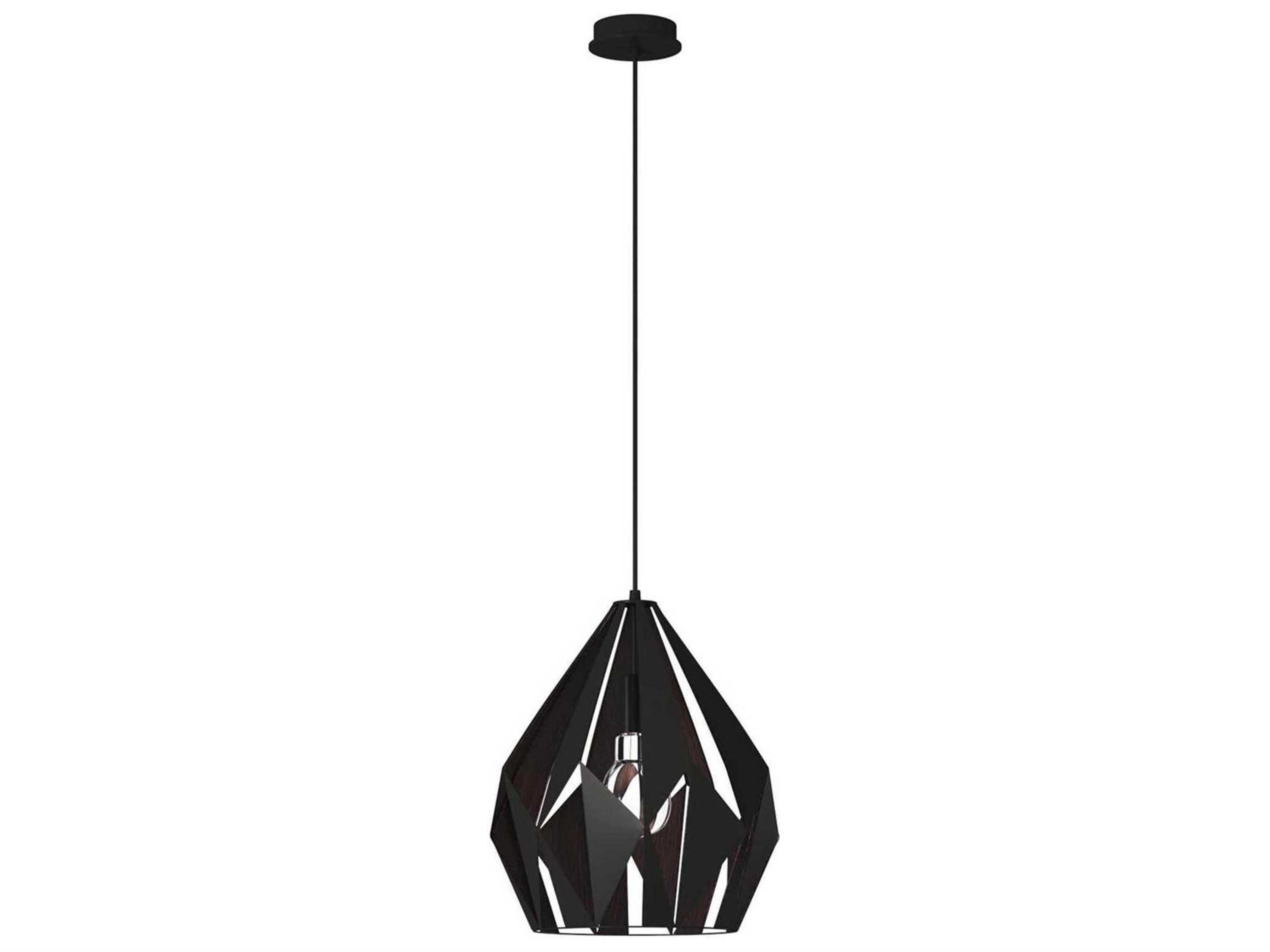 Eglo Carlton 1-Light Black Copper Geometric Mini Pendant
