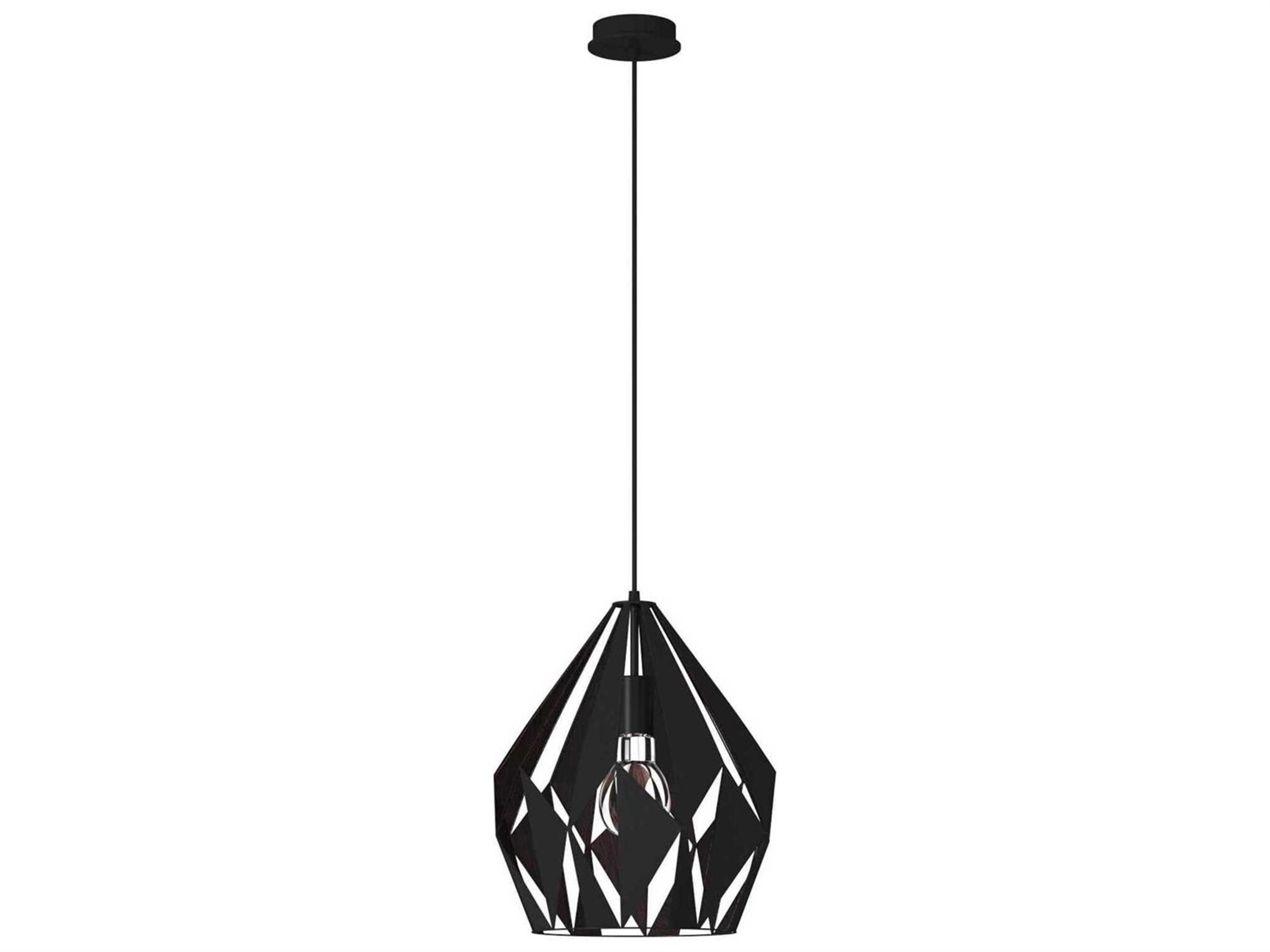 Eglo Carlton 1-Light Black Copper Geometric Mini Pendant