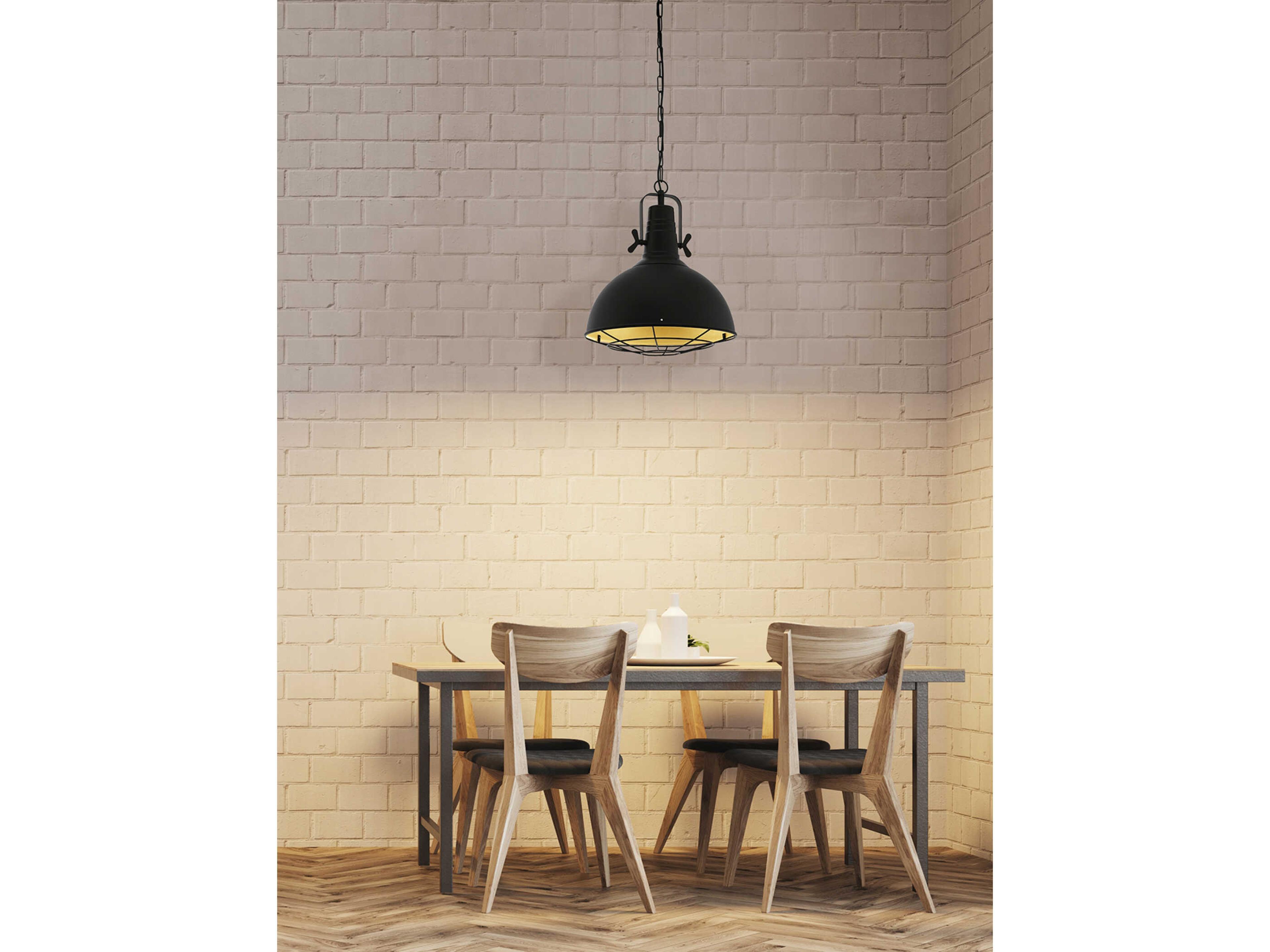 Eglo Cannington 1-Light Black Pendant