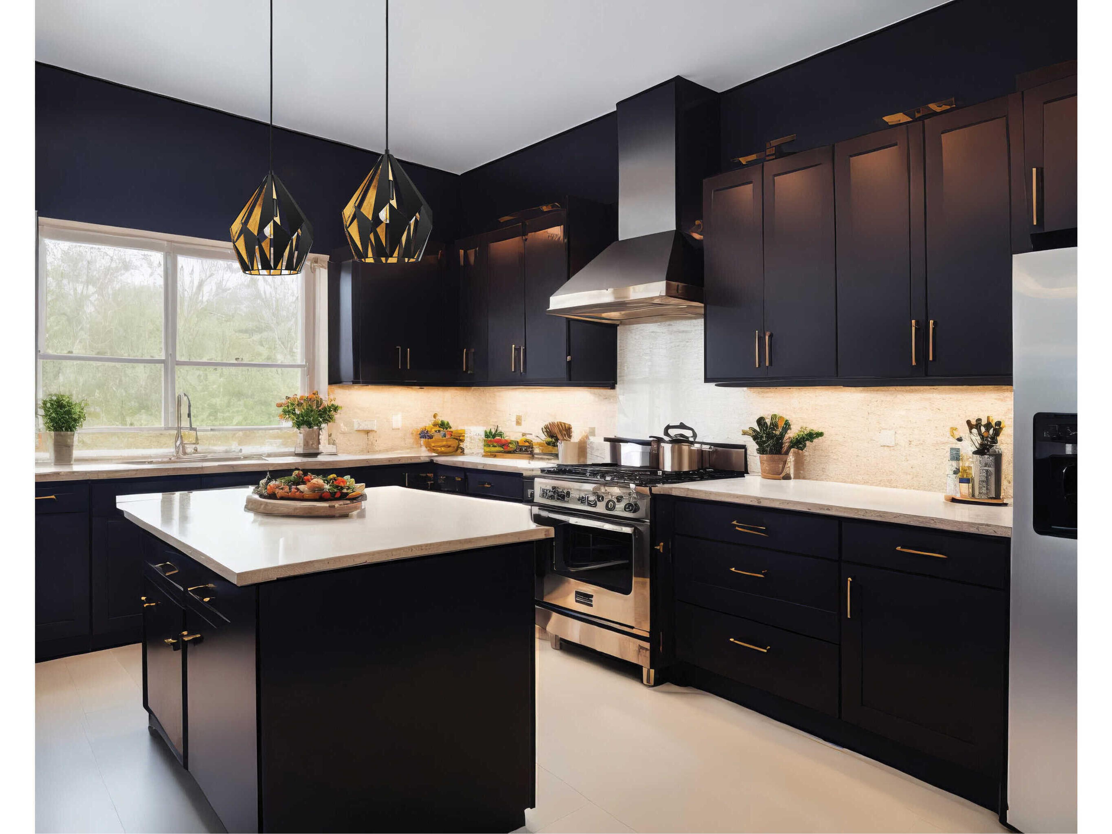 Eglo Carlton 1-Light Black Geometric Mini Pendant