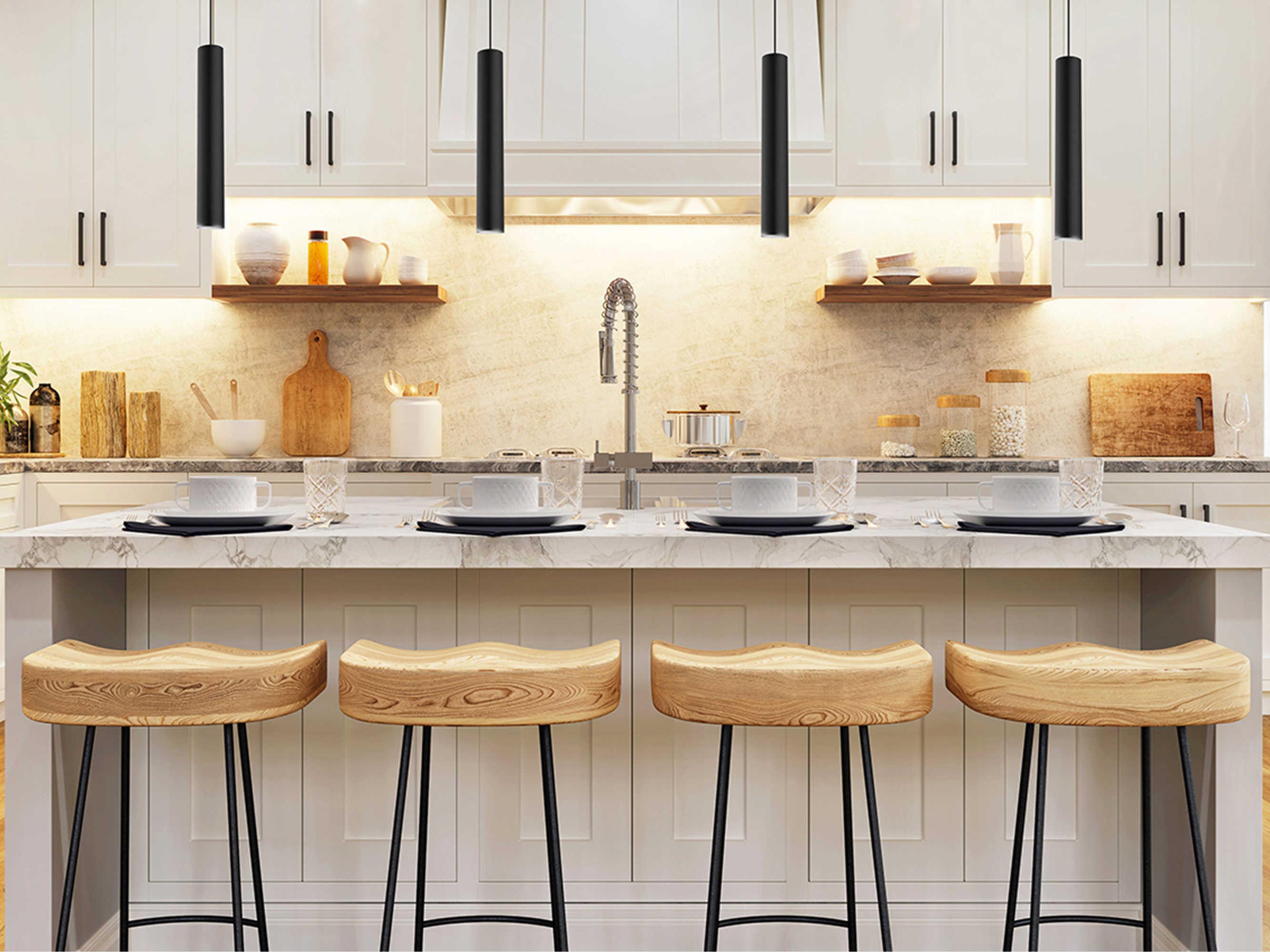 Eglo Tortoreto 1-Light Matte Black Cylinder Mini Pendant