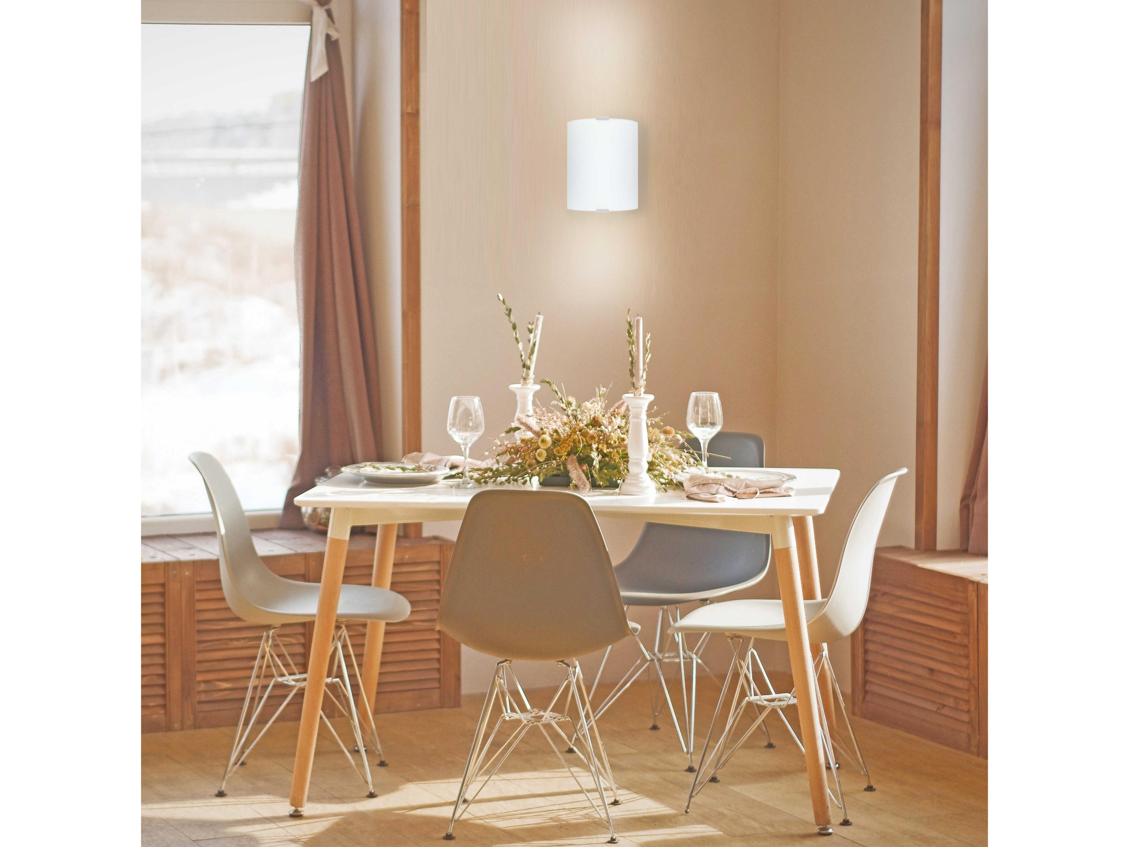 Eglo Grafik 1-Light Chrome Wall Sconce