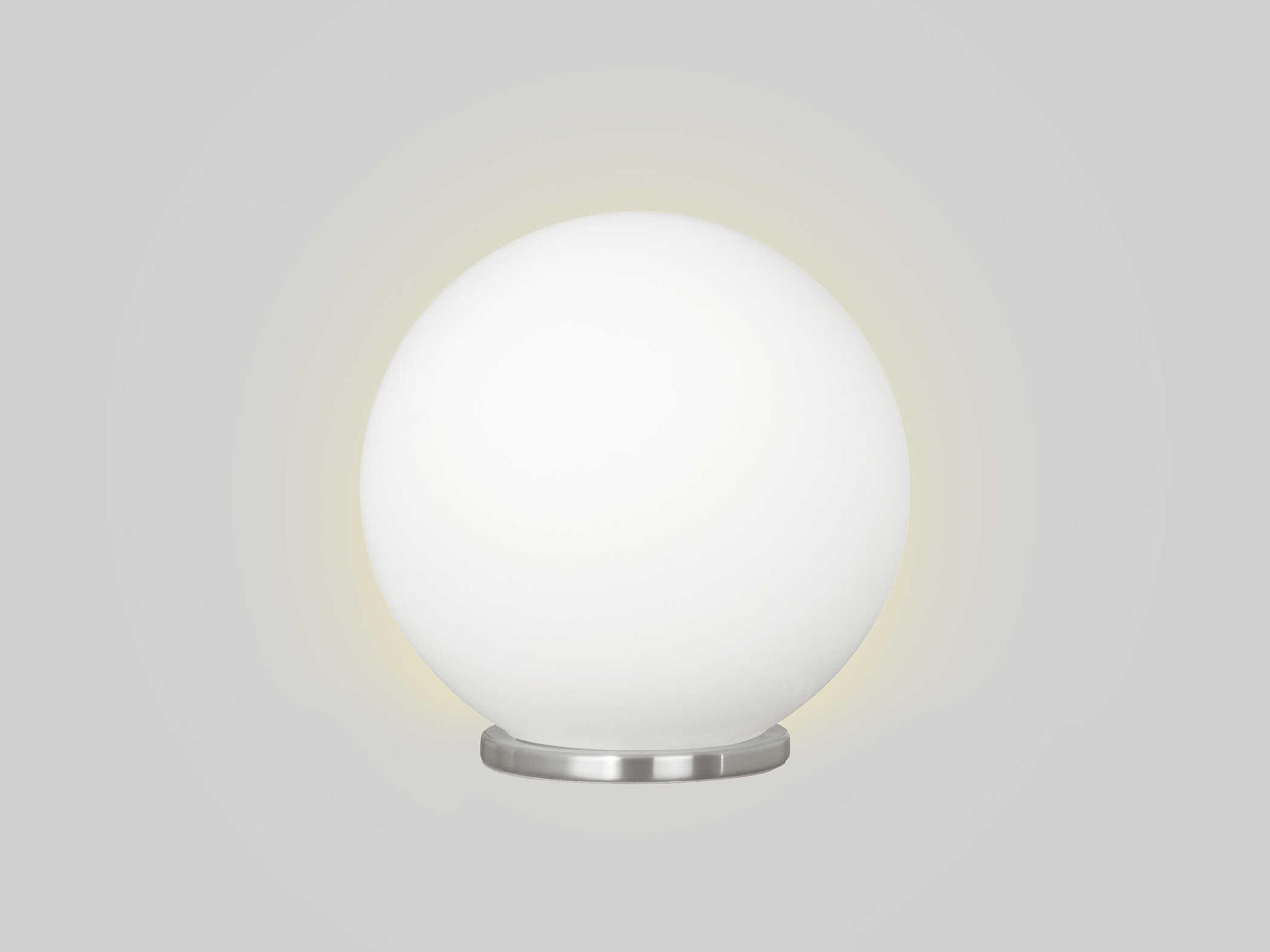 Eglo Rondo Silver Opal Frosted Glass Table Lamp