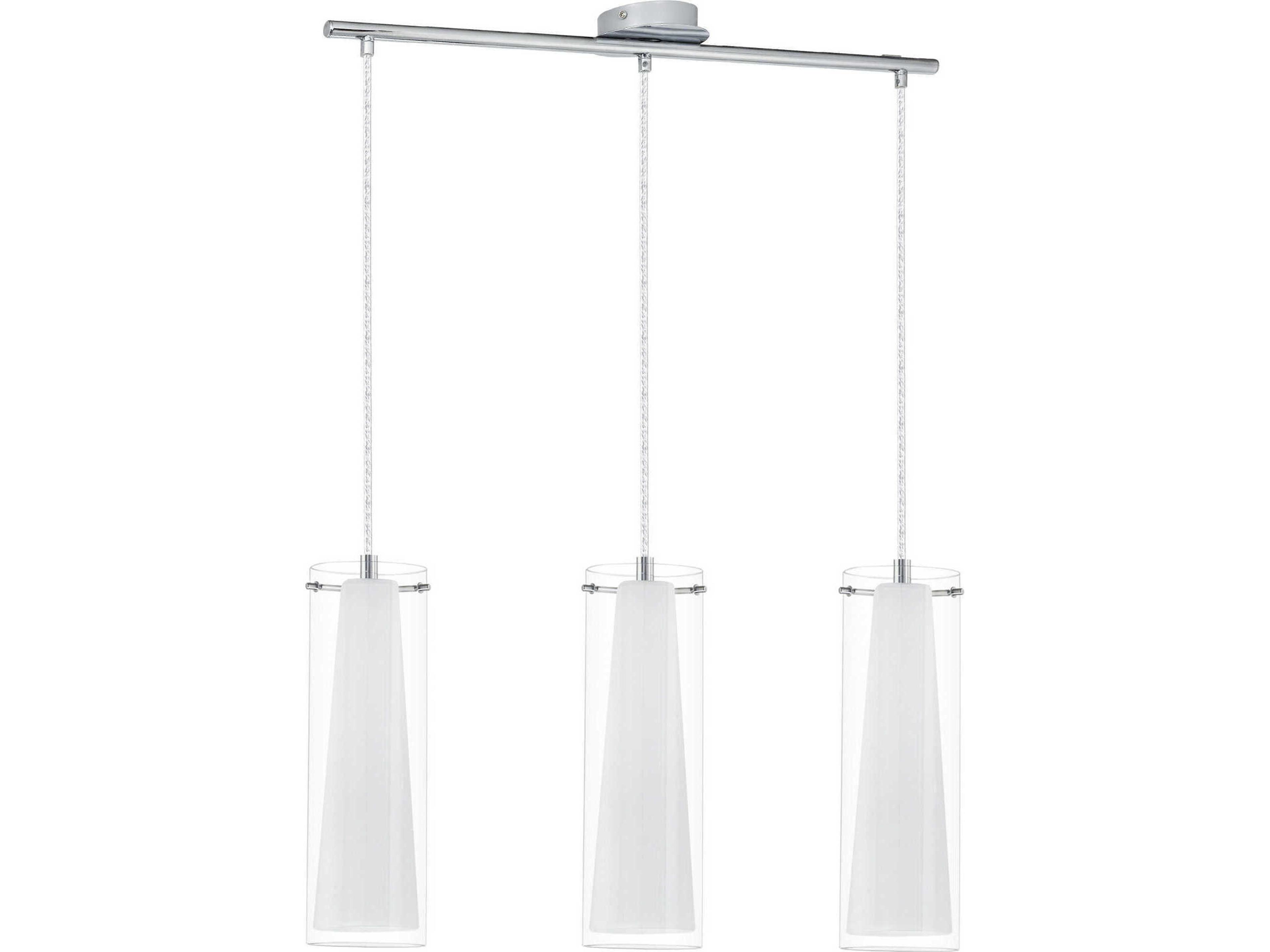 Eglo Pinto 3-Light Chrome Cylinder Island Pendant