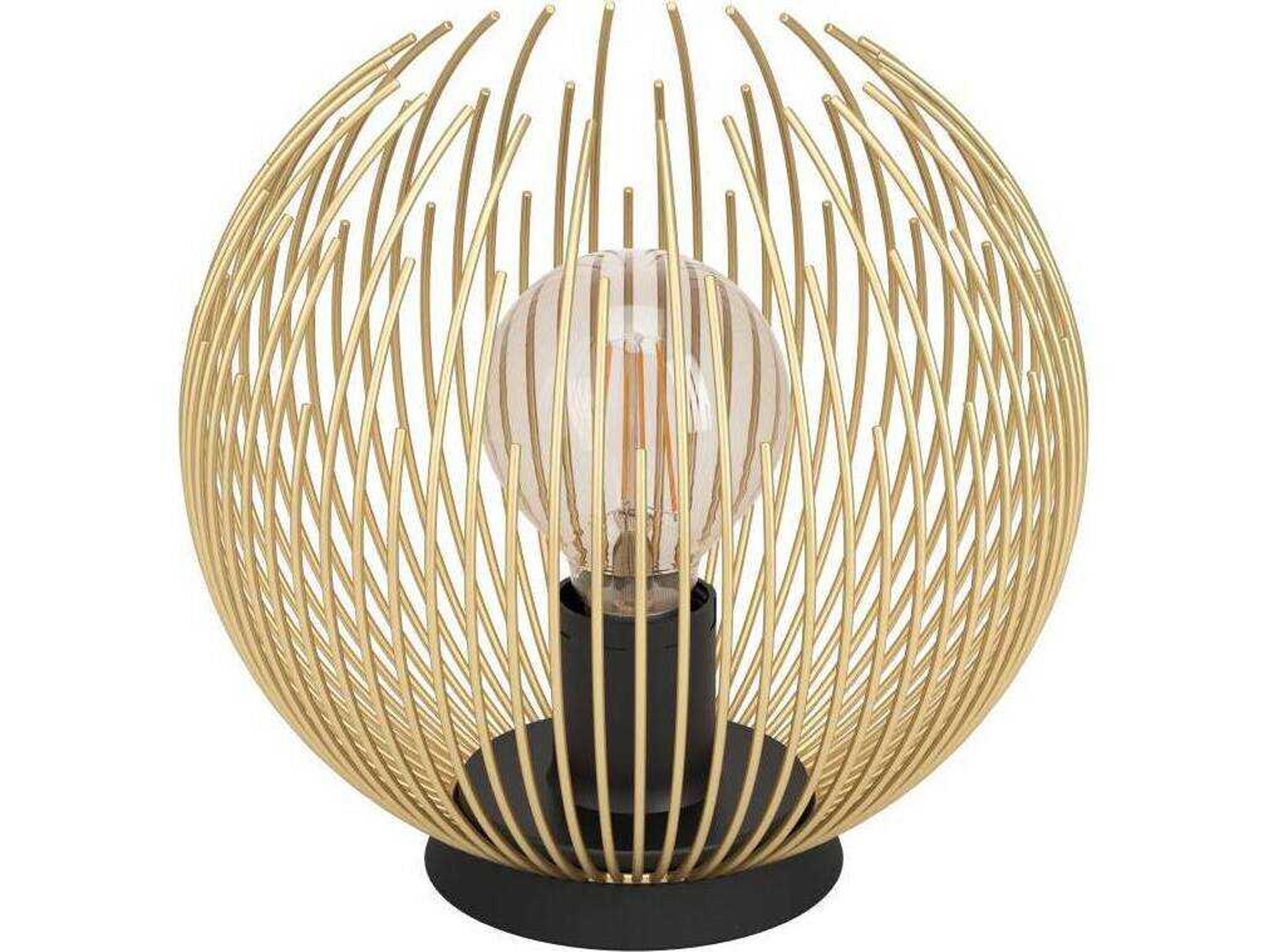 Venezuela Black Matte Gold Metal Table Lamp