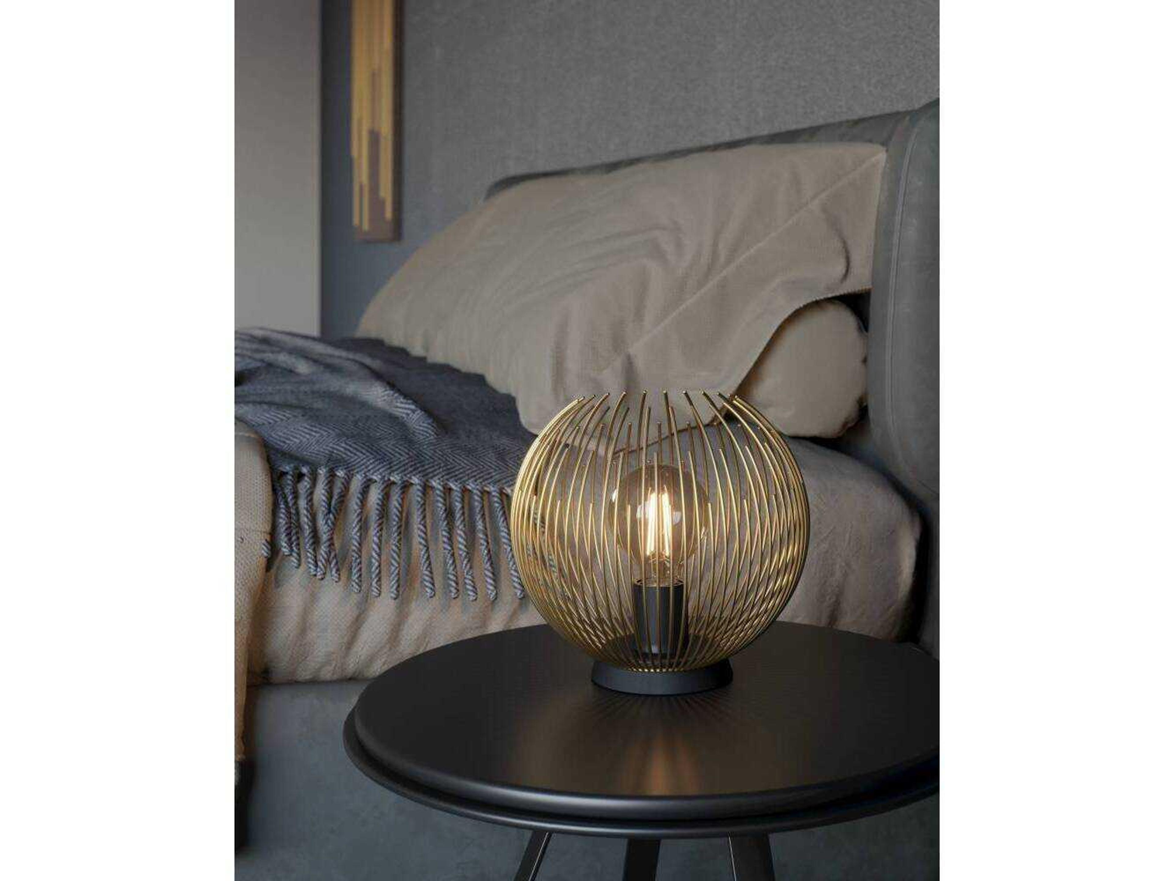 Eglo Venezuela Black Matte Gold Metal Table Lamp