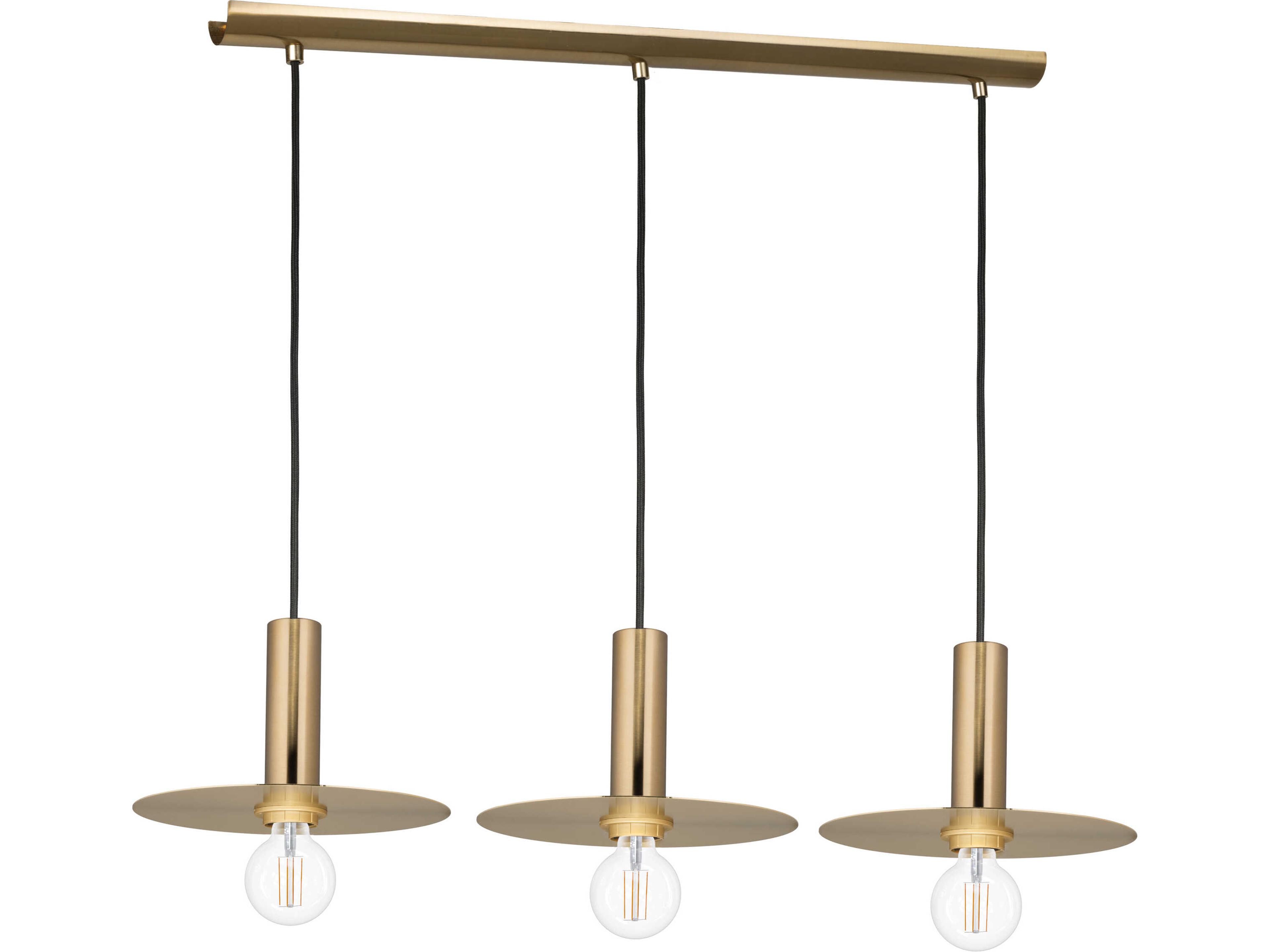 Escandell 3-Light Brushed Gold Island Pendant