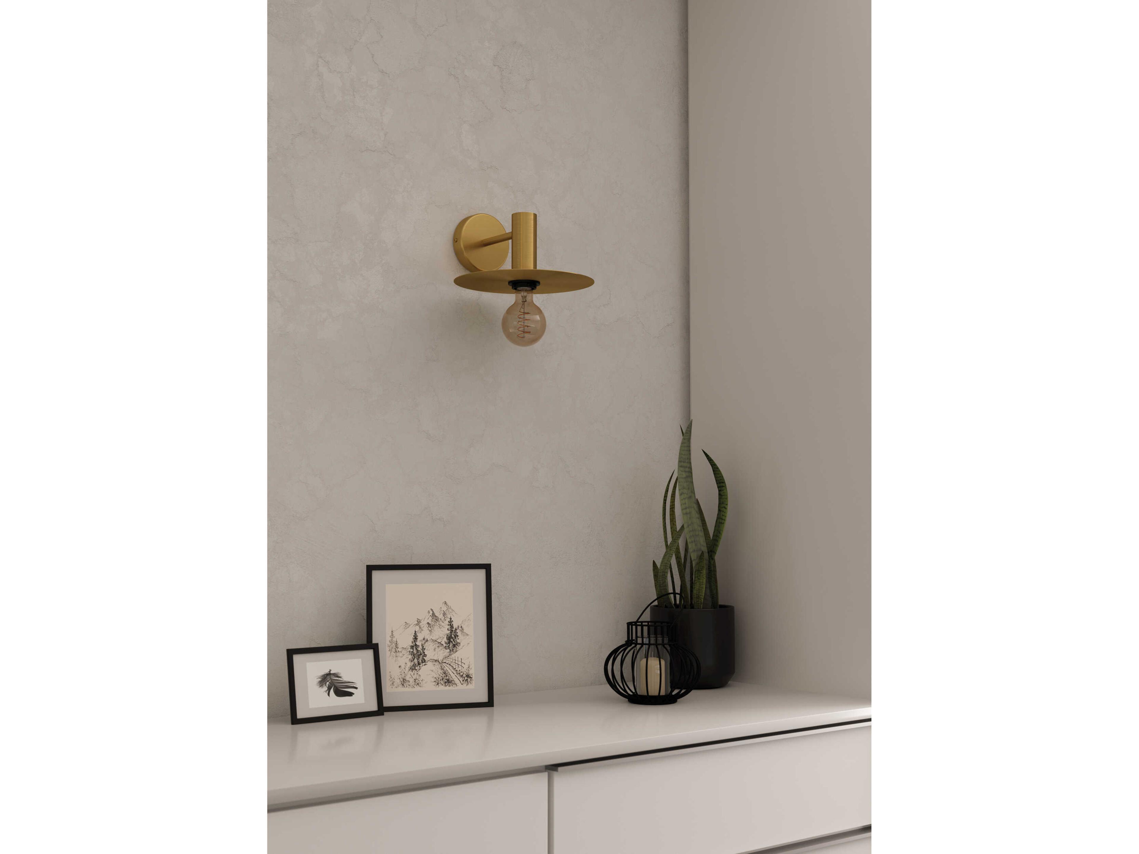 Eglo Escandell 1-Light Brushed Gold Wall Sconce