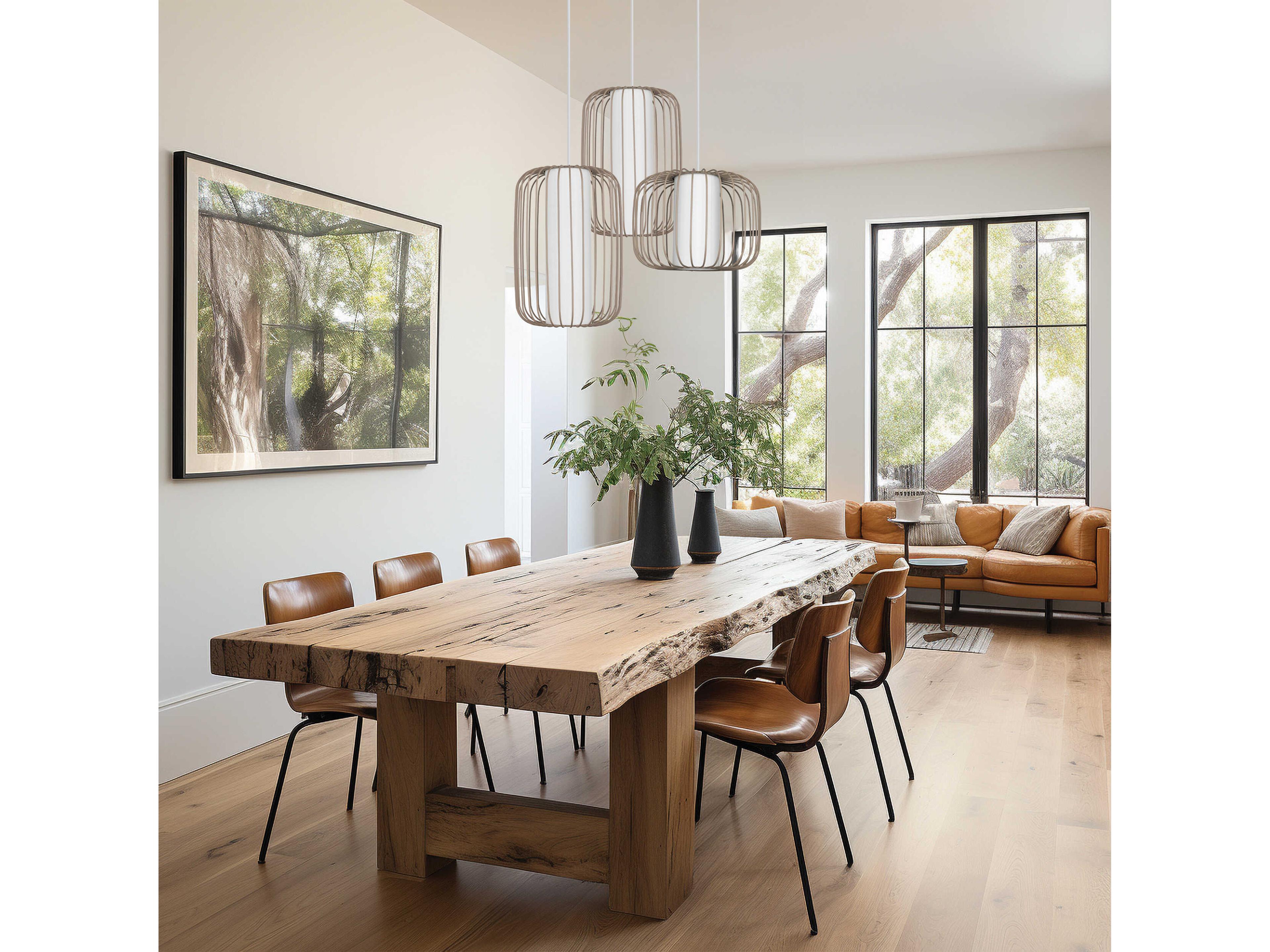 Eglo Terrarosa 1-Light Light Sand Brown Mini Pendant