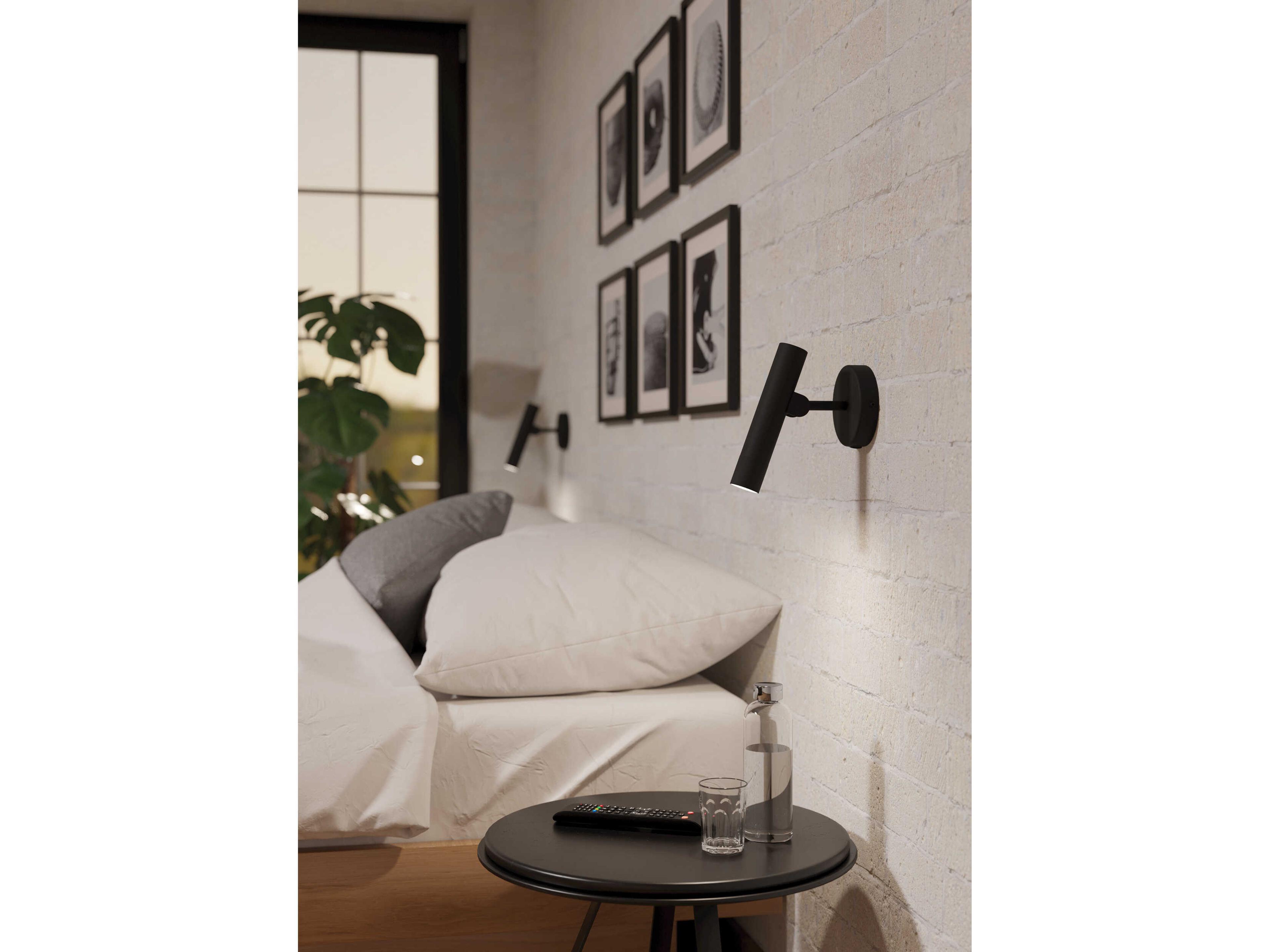 Eglo Almudaina 1-Light Black Swing Wall Sconce