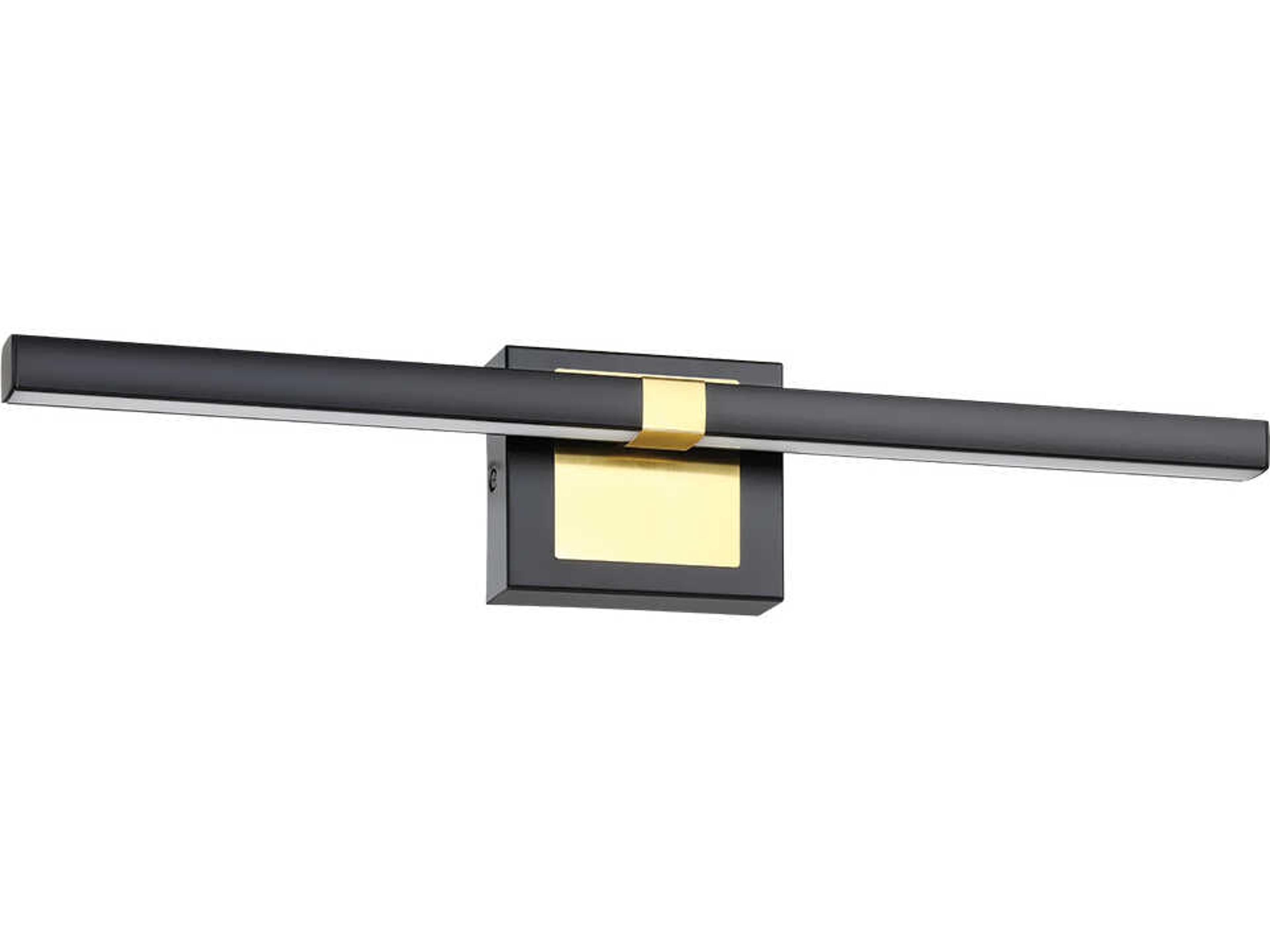 Pierro Matte Black Brushed Brass Vanity Light