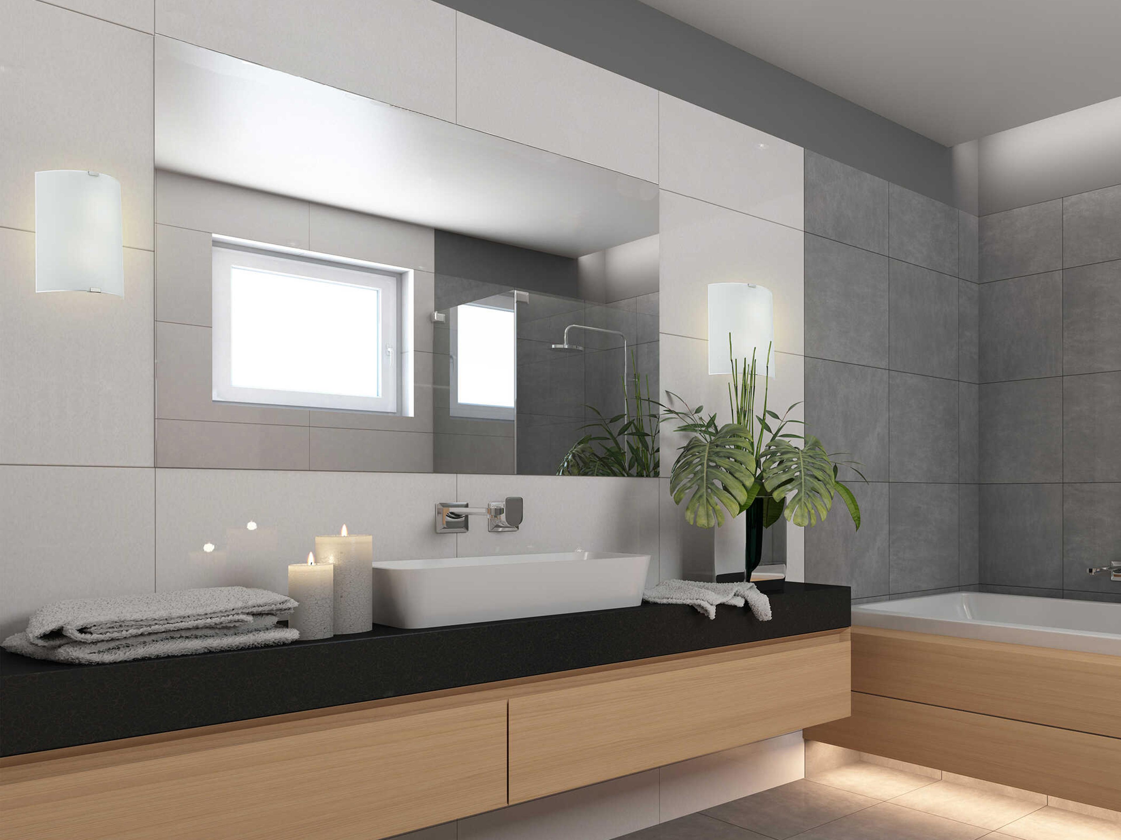 Eglo Grafik 2-Light Chrome Wall Sconce