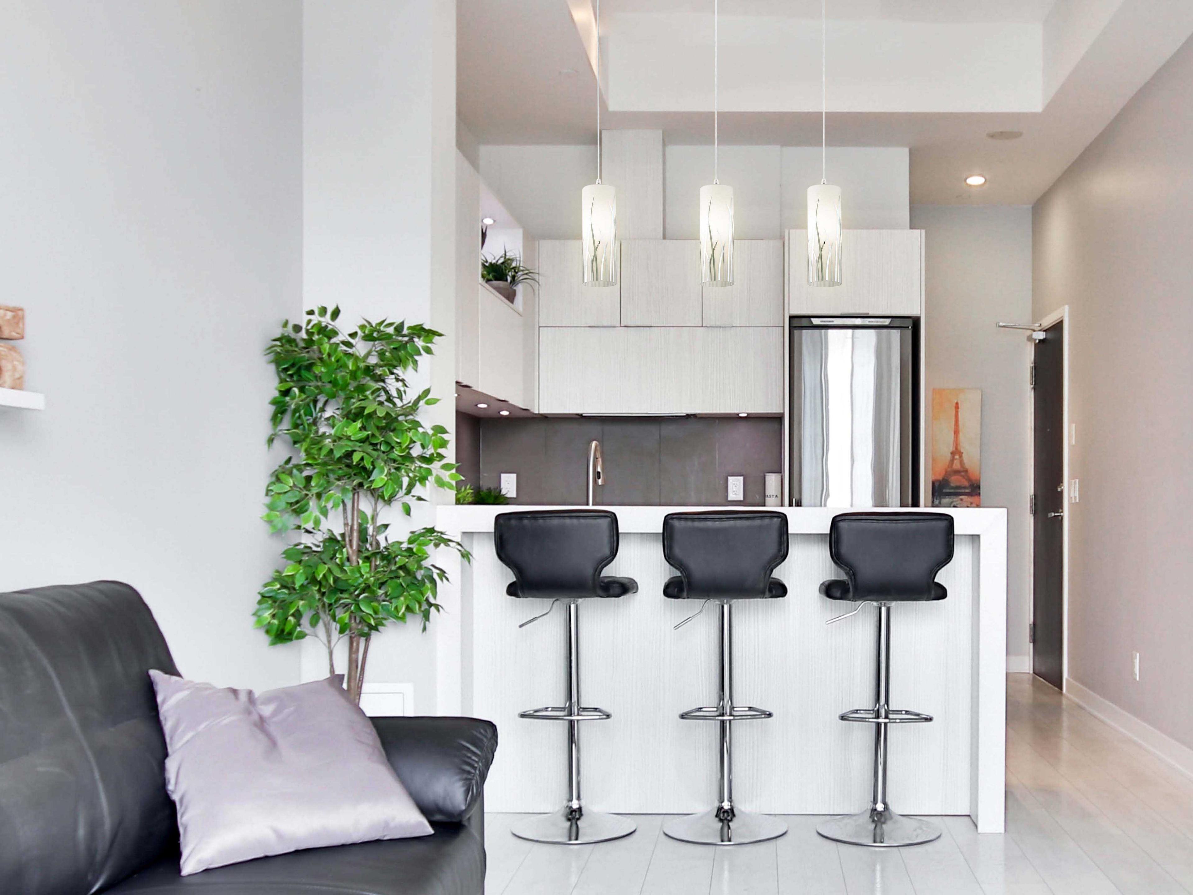 Eglo Rivato 1-Light White Chrome Cylinder Mini Pendant