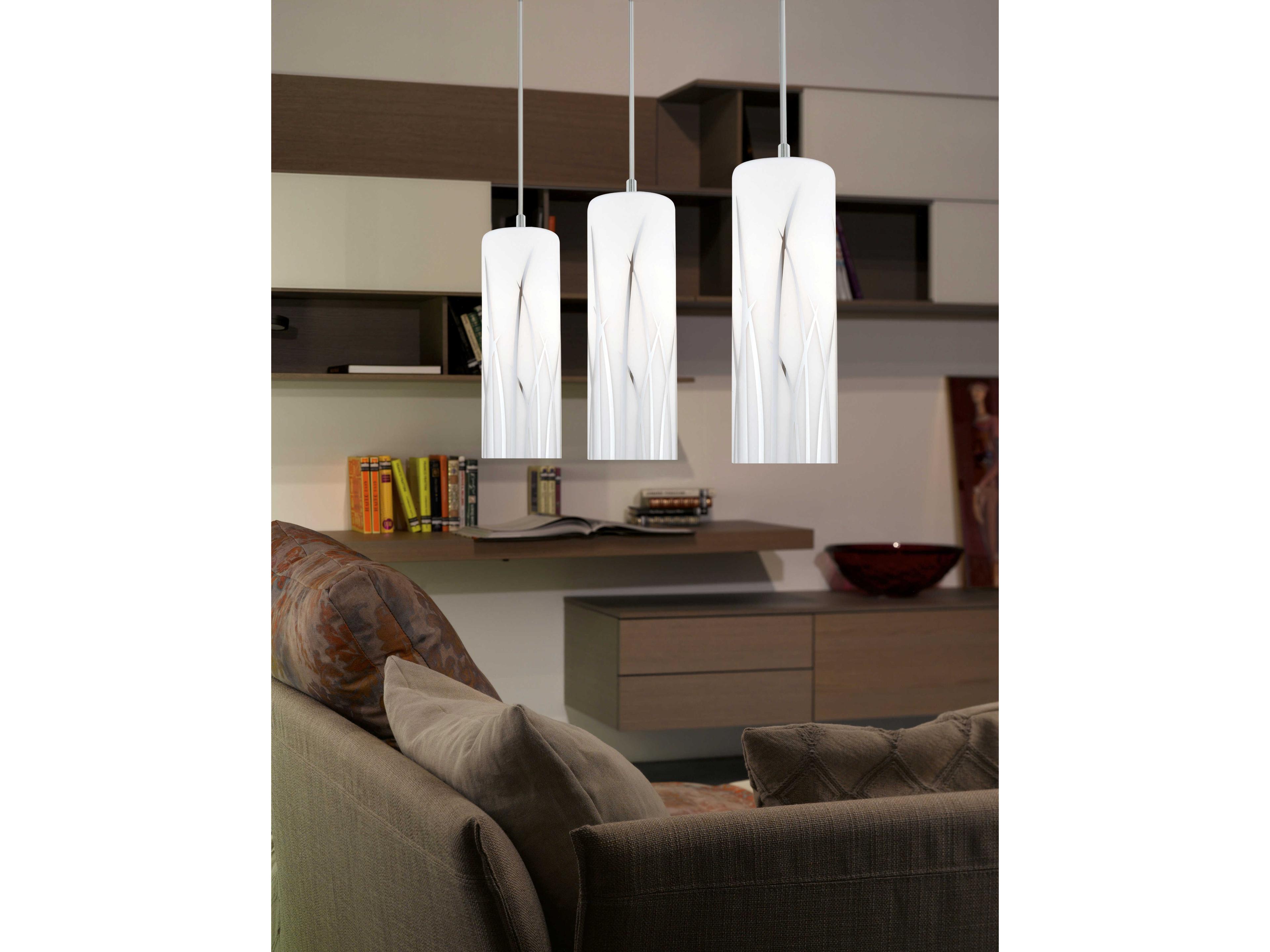 Eglo Rivato 3-Light Chrome Cylinder Island Pendant