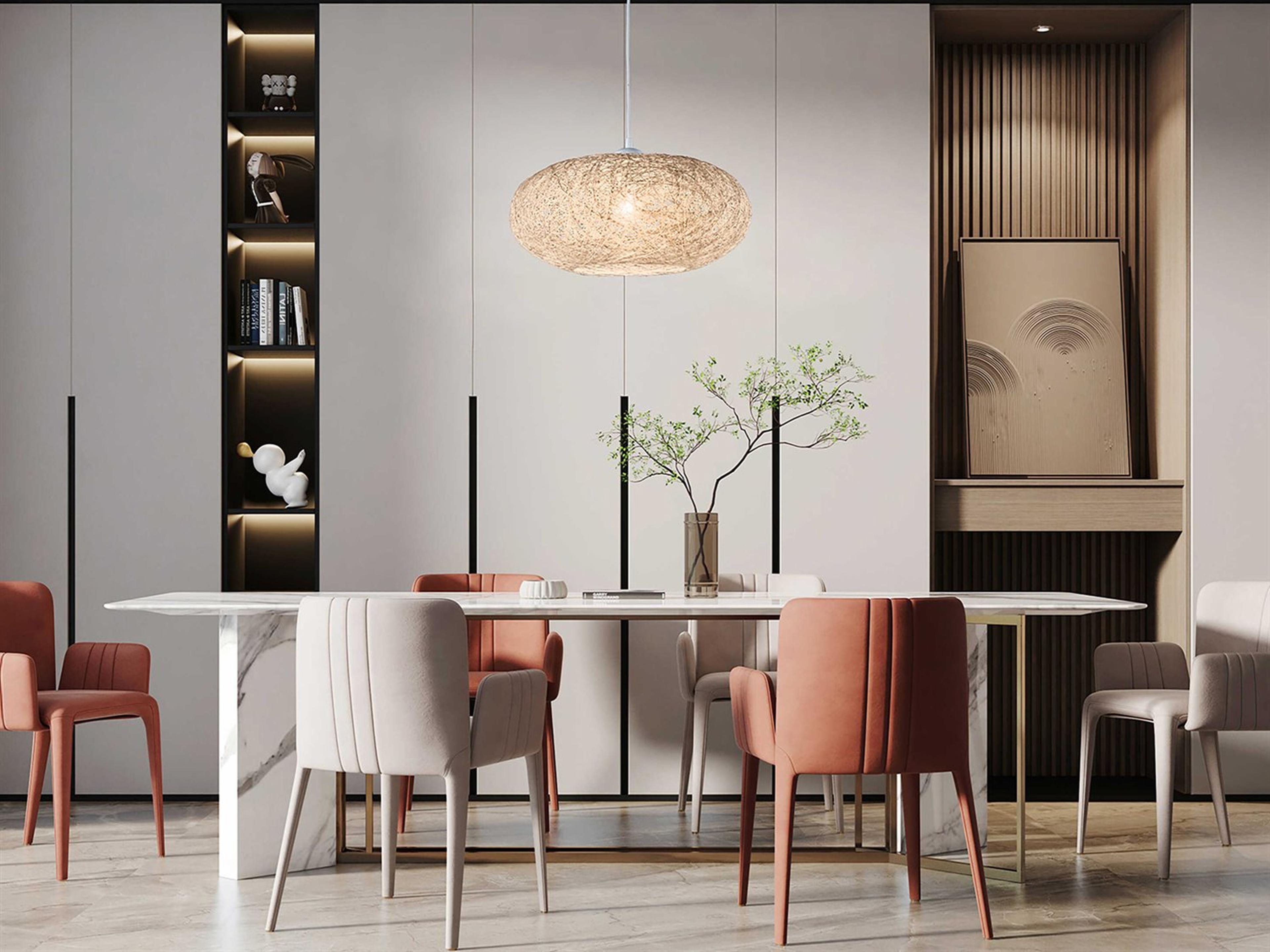 Eglo Campilo 1-Light White Brown Pendant