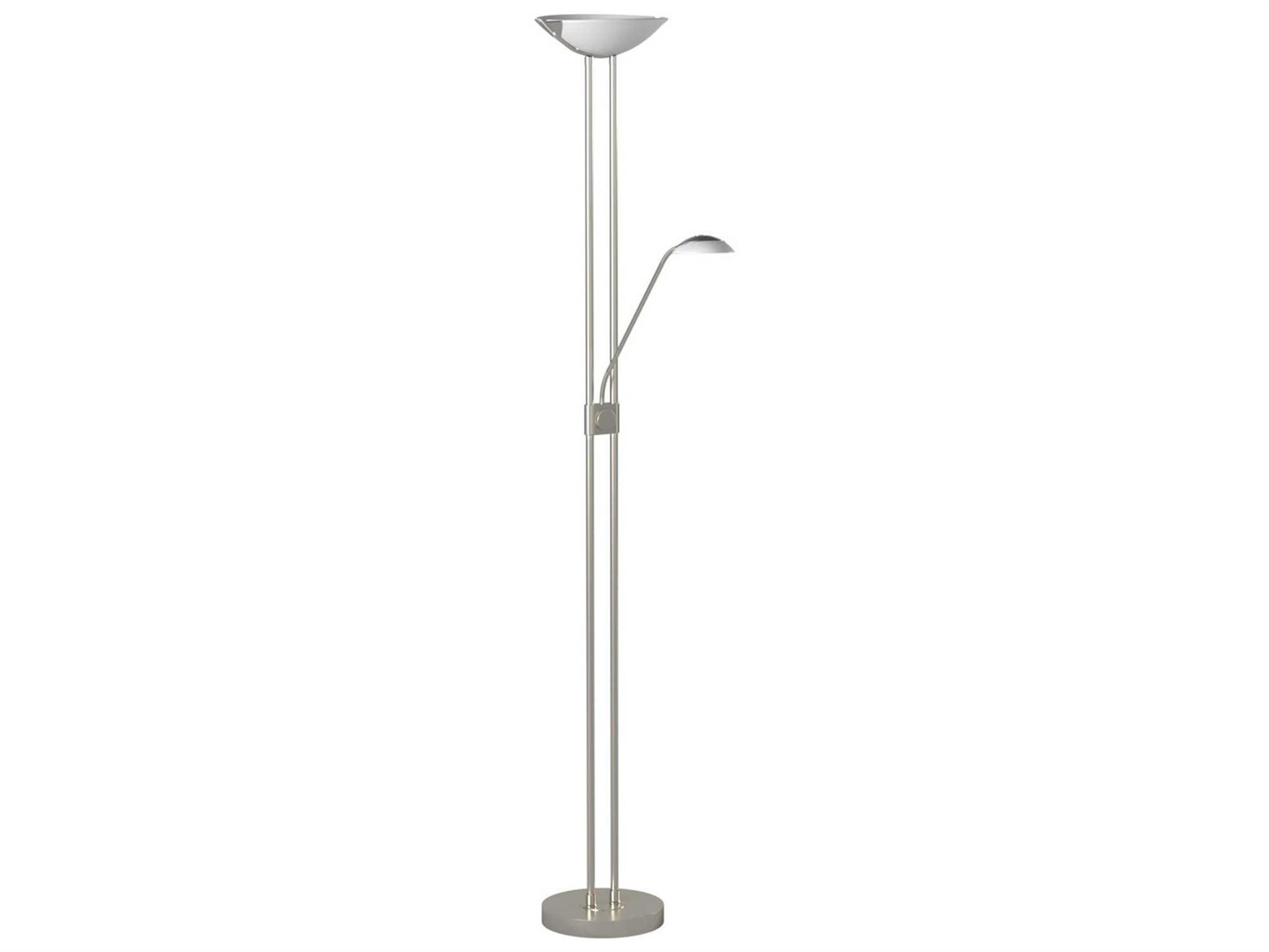 Eglo Baya Matte Nickel Satin Glass Floor Lamp
