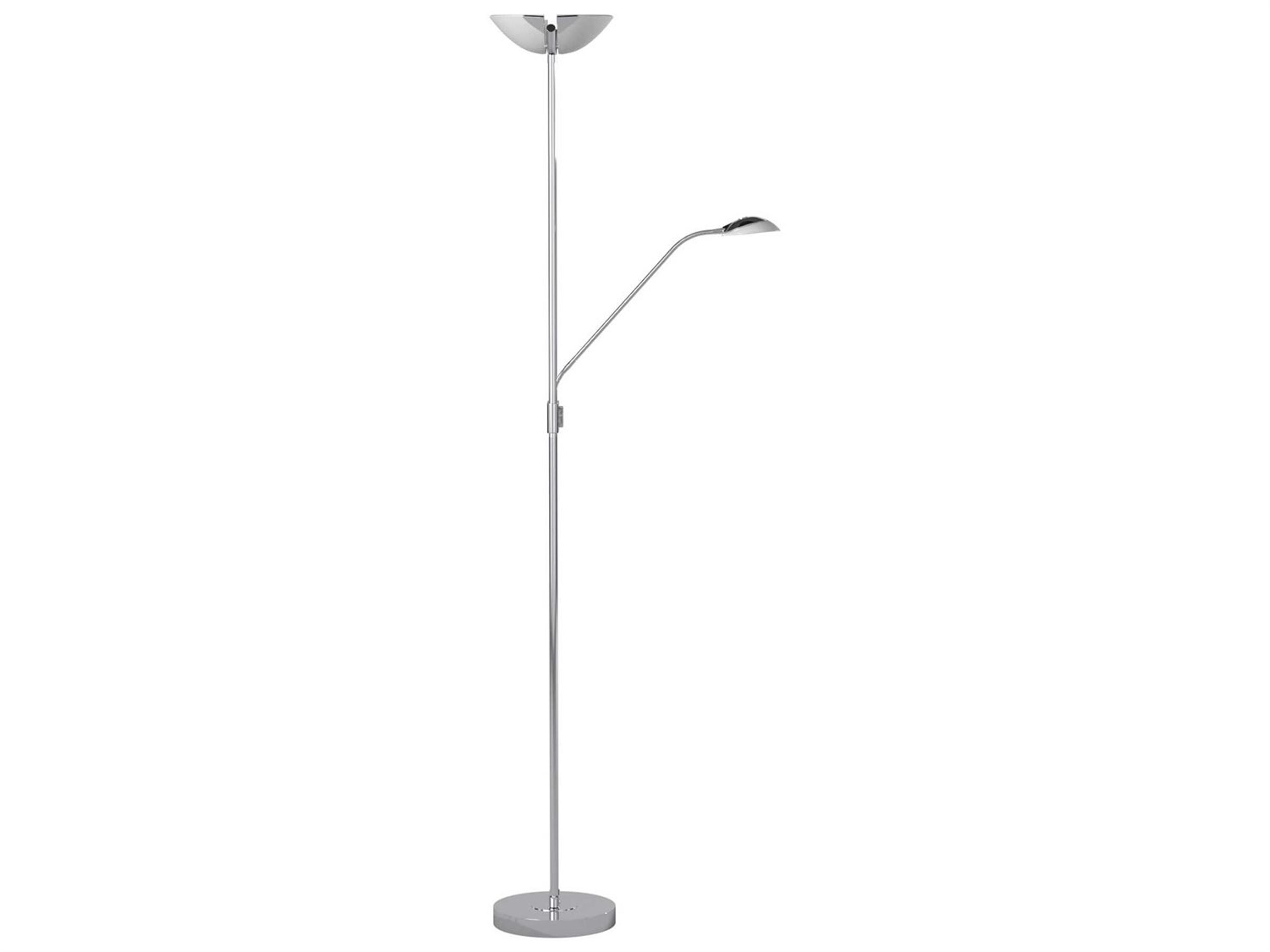 Eglo Baya Chrome Satin Glass Floor Lamp