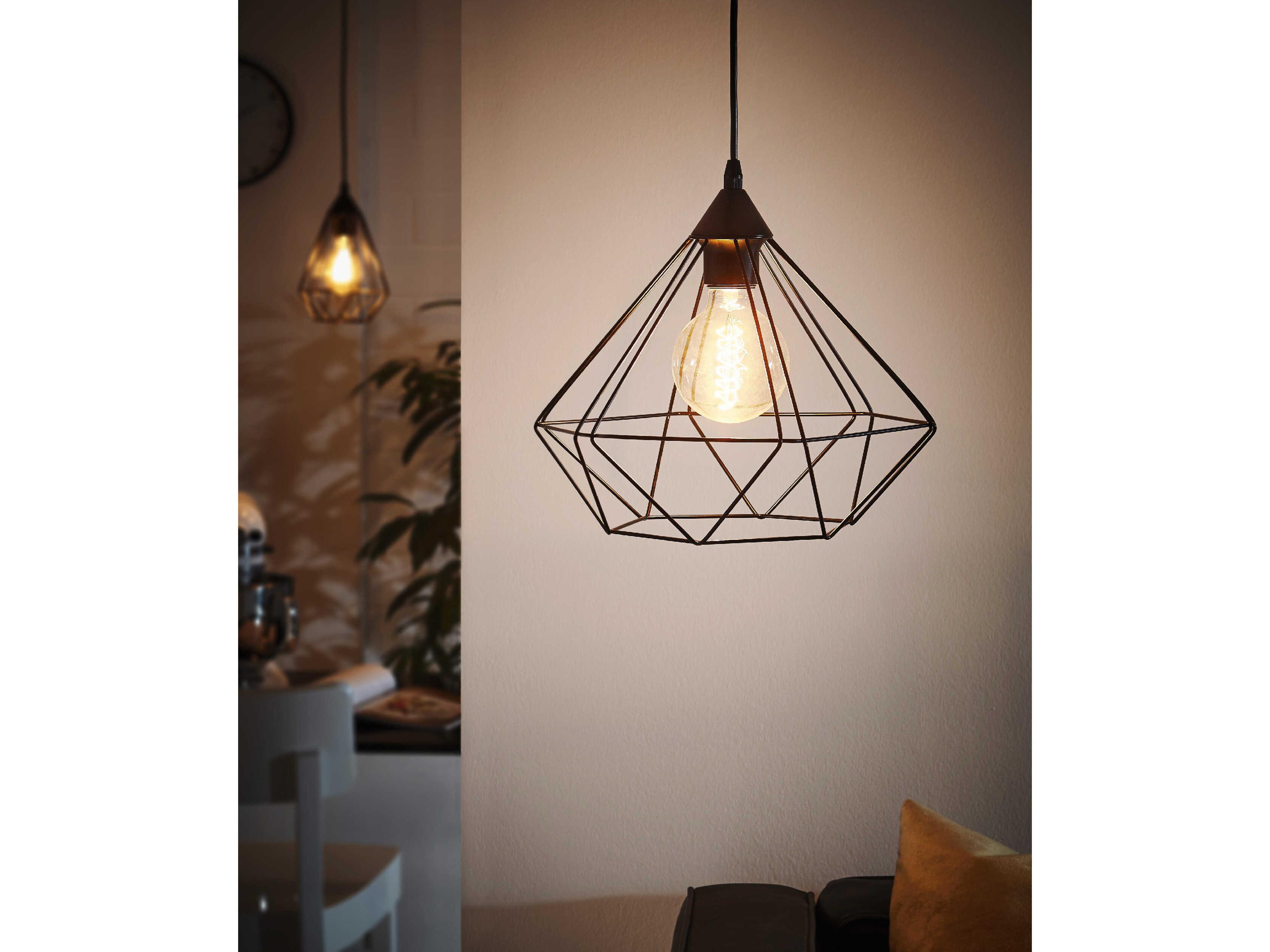 Eglo Tarbes 1-Light Matte Black Mini Pendant