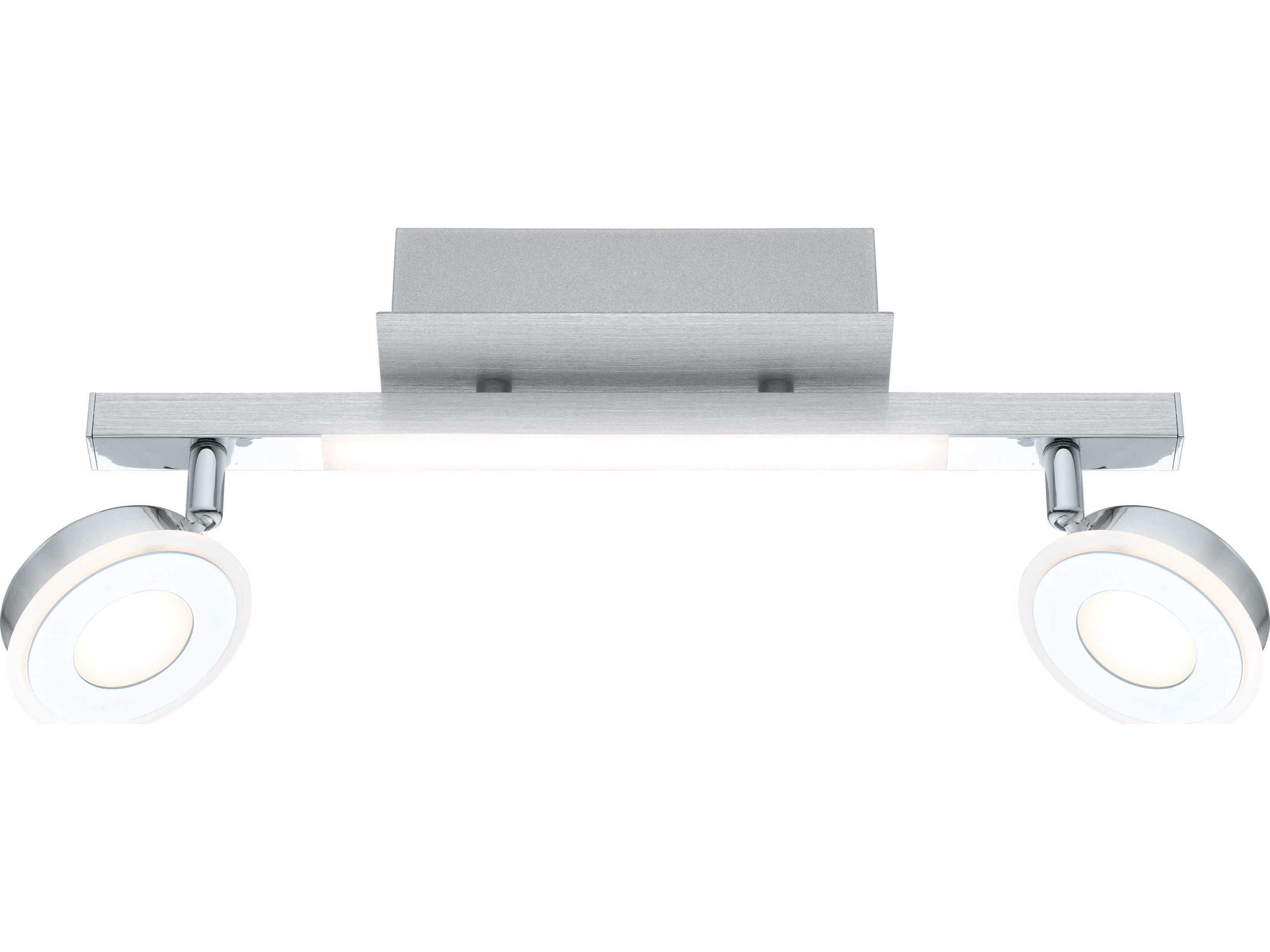 Cardillio 2-Light Brushed Aluminum Chrome Track & Rail Light