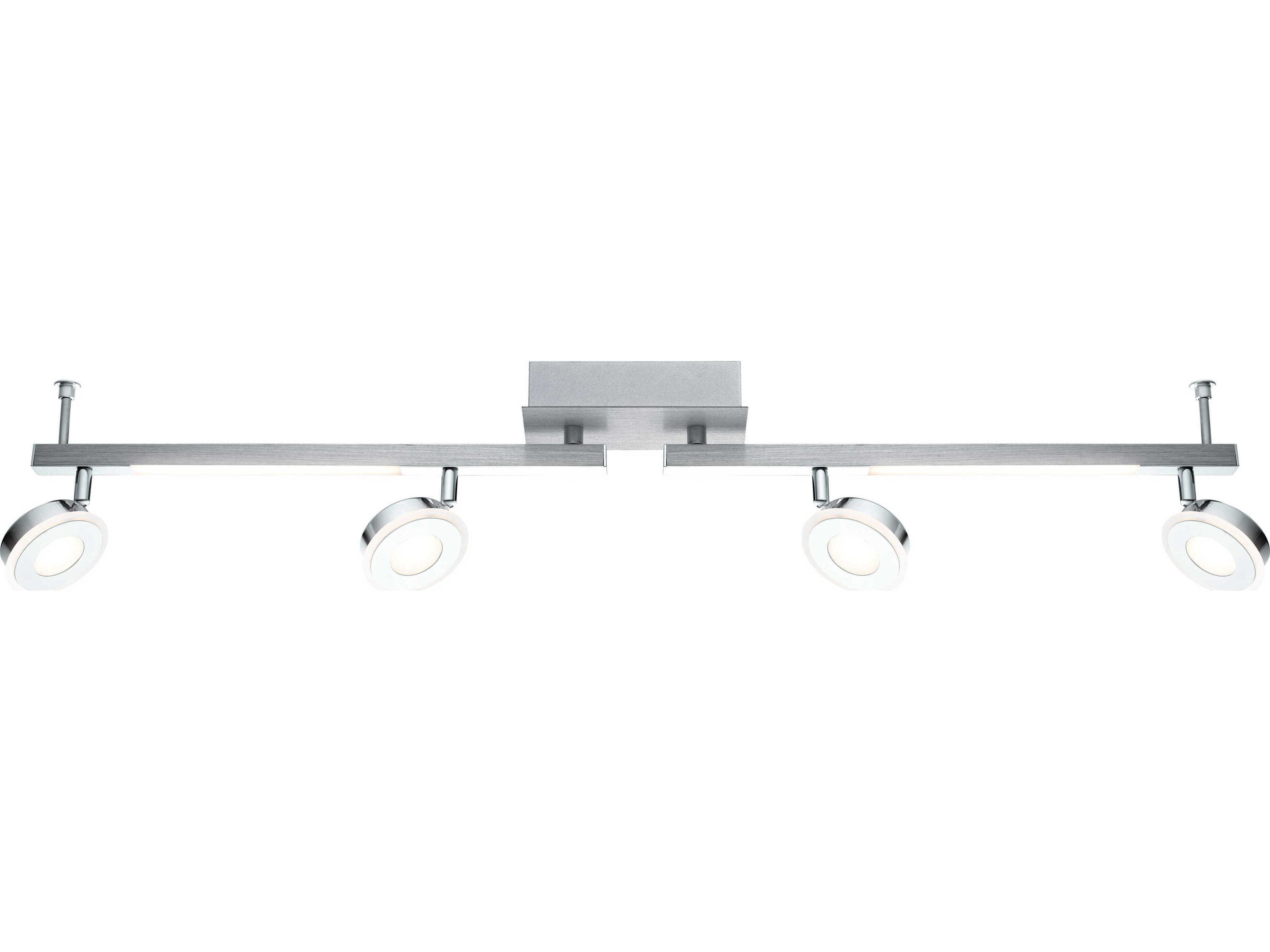 Cardillio 4-Light Brushed Aluminum Chrome Track & Rail Light