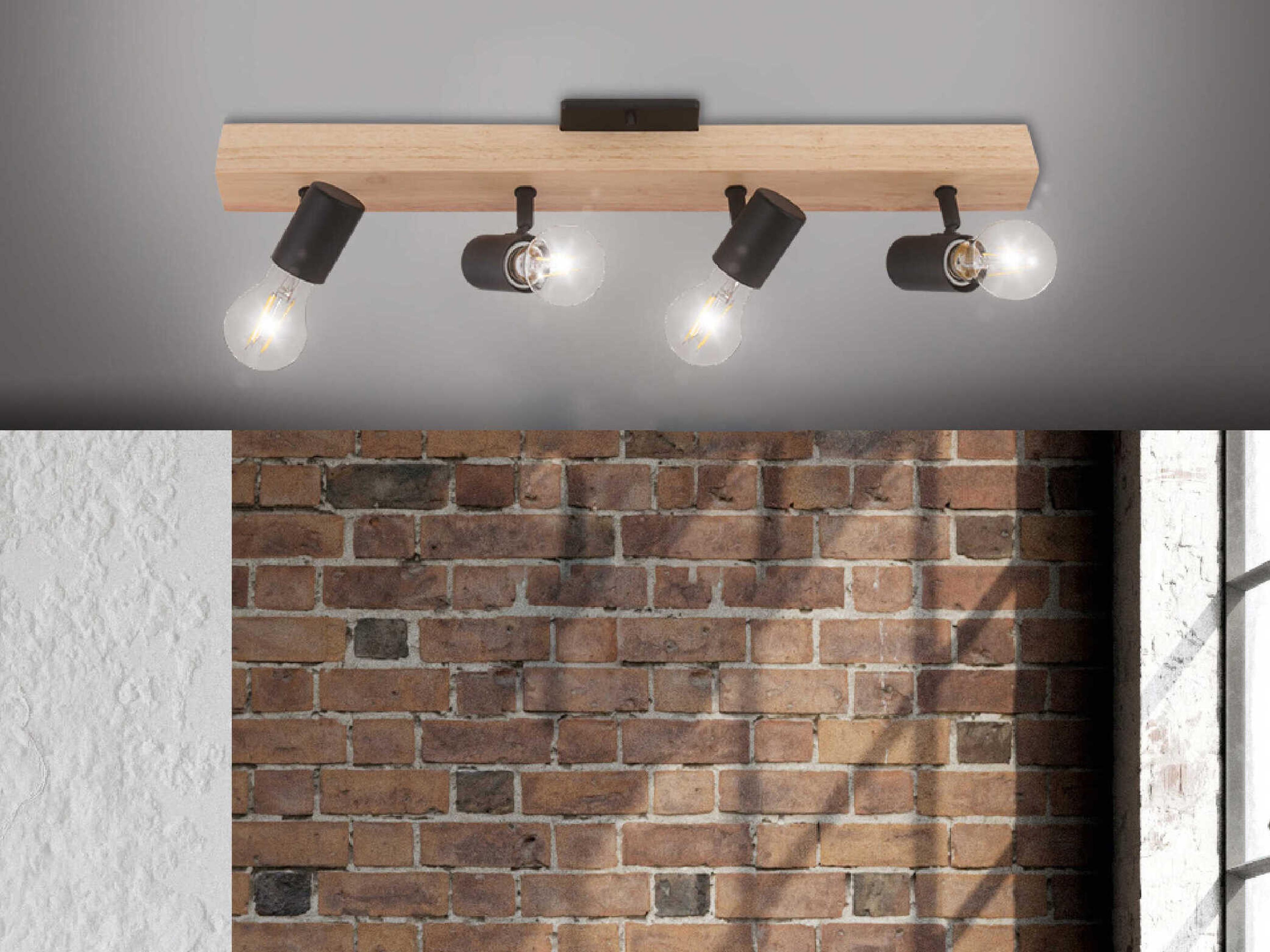 Eglo Kingswood 4-Light Brown Black Track & Rail Light