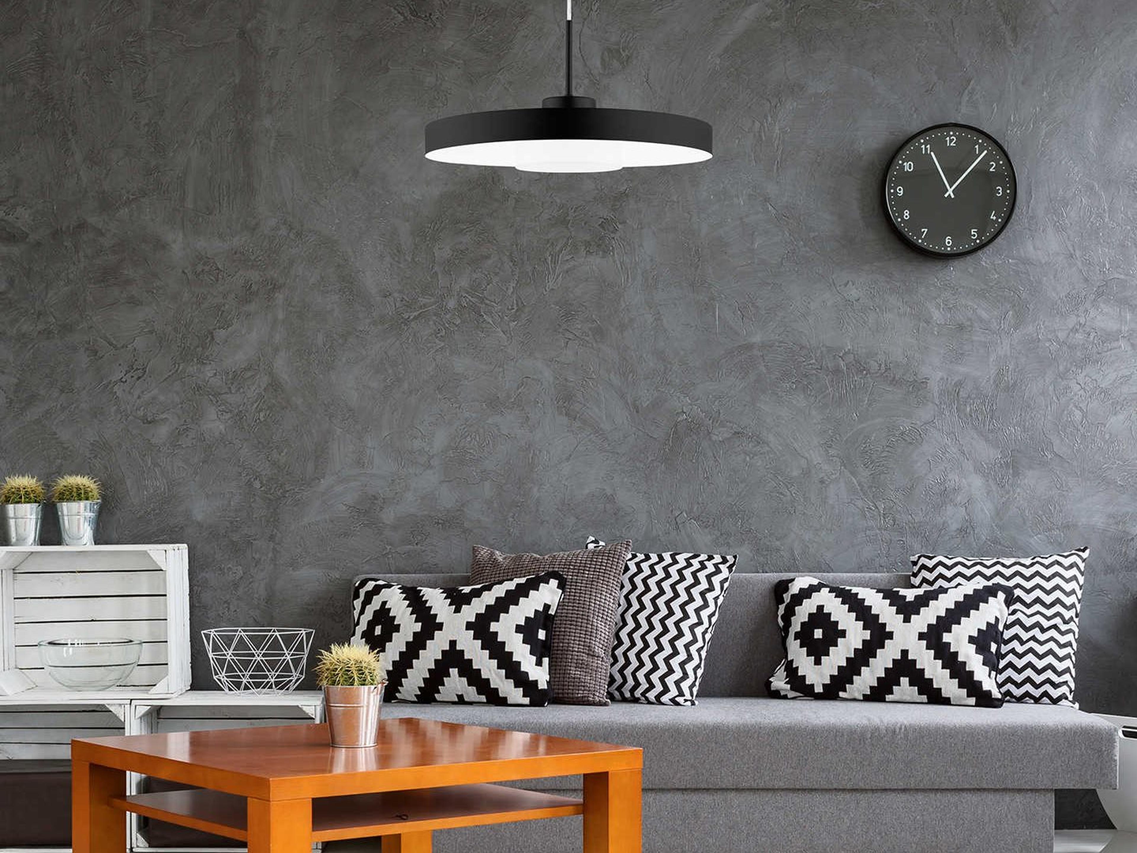 Eglo Alpicella 1-Light Matte Black Round Pendant