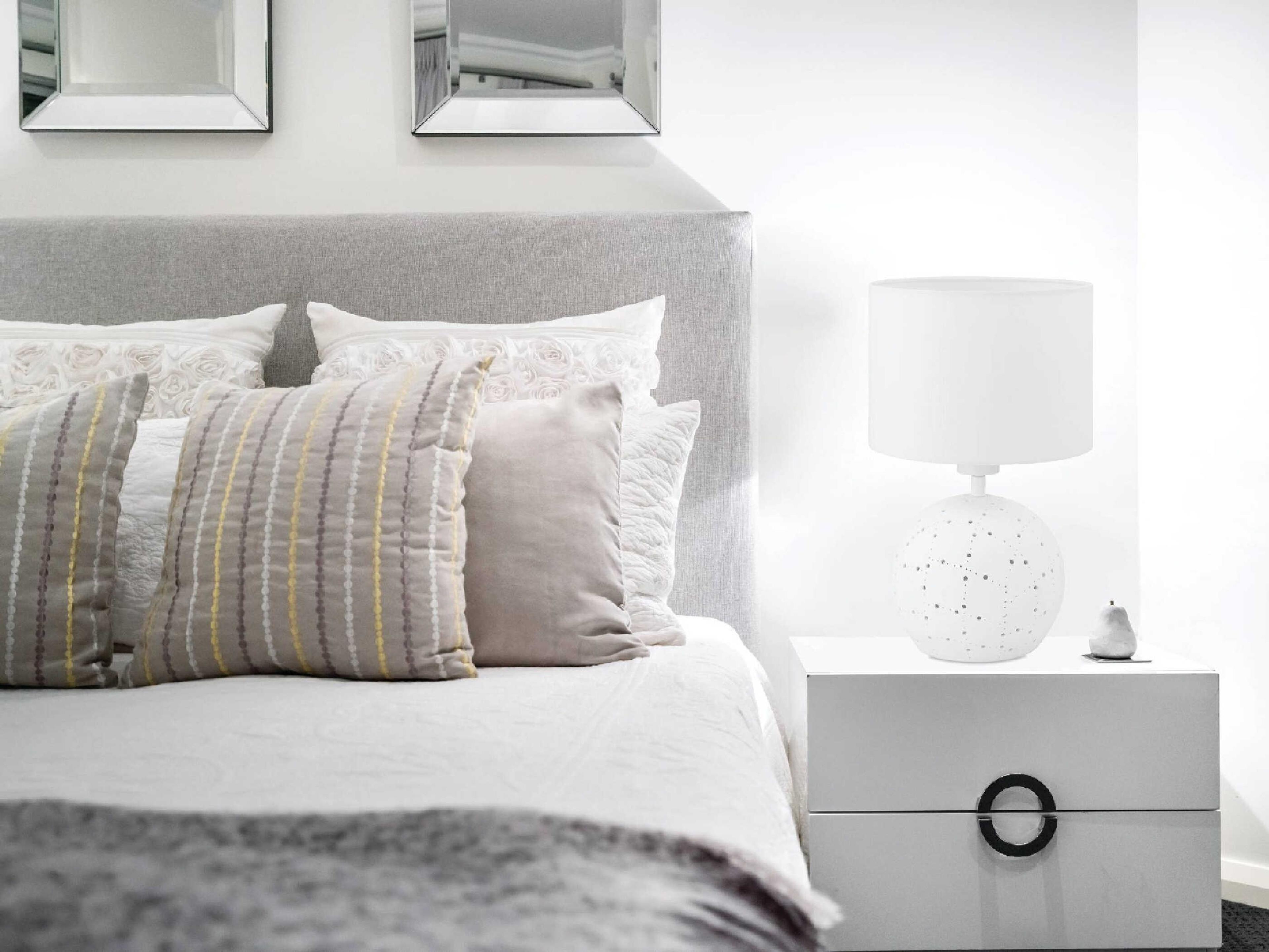 Eglo Montalbano White Fabric Table Lamp