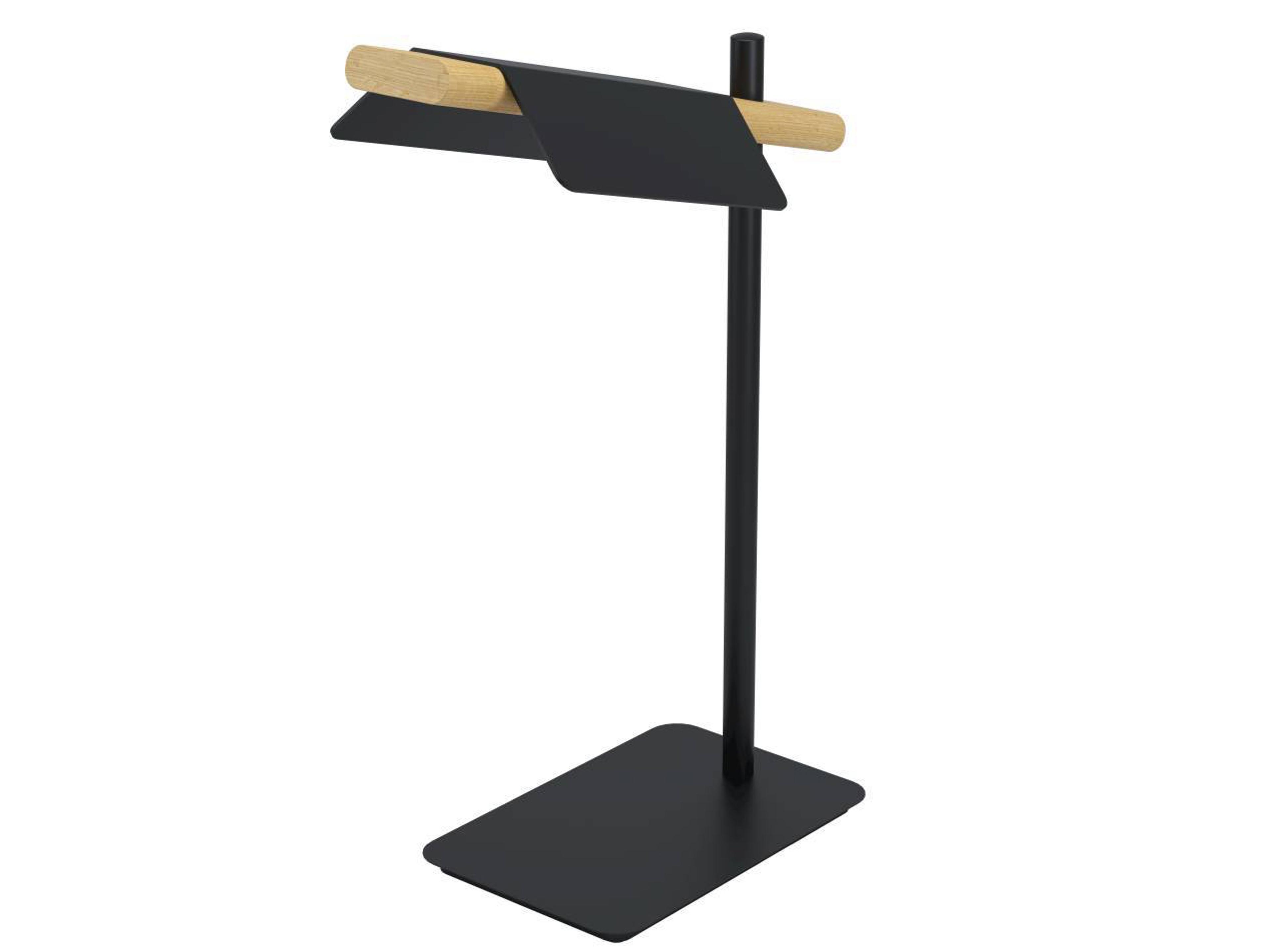 Ermua Black Wood Acrylic Metal Table Lamp
