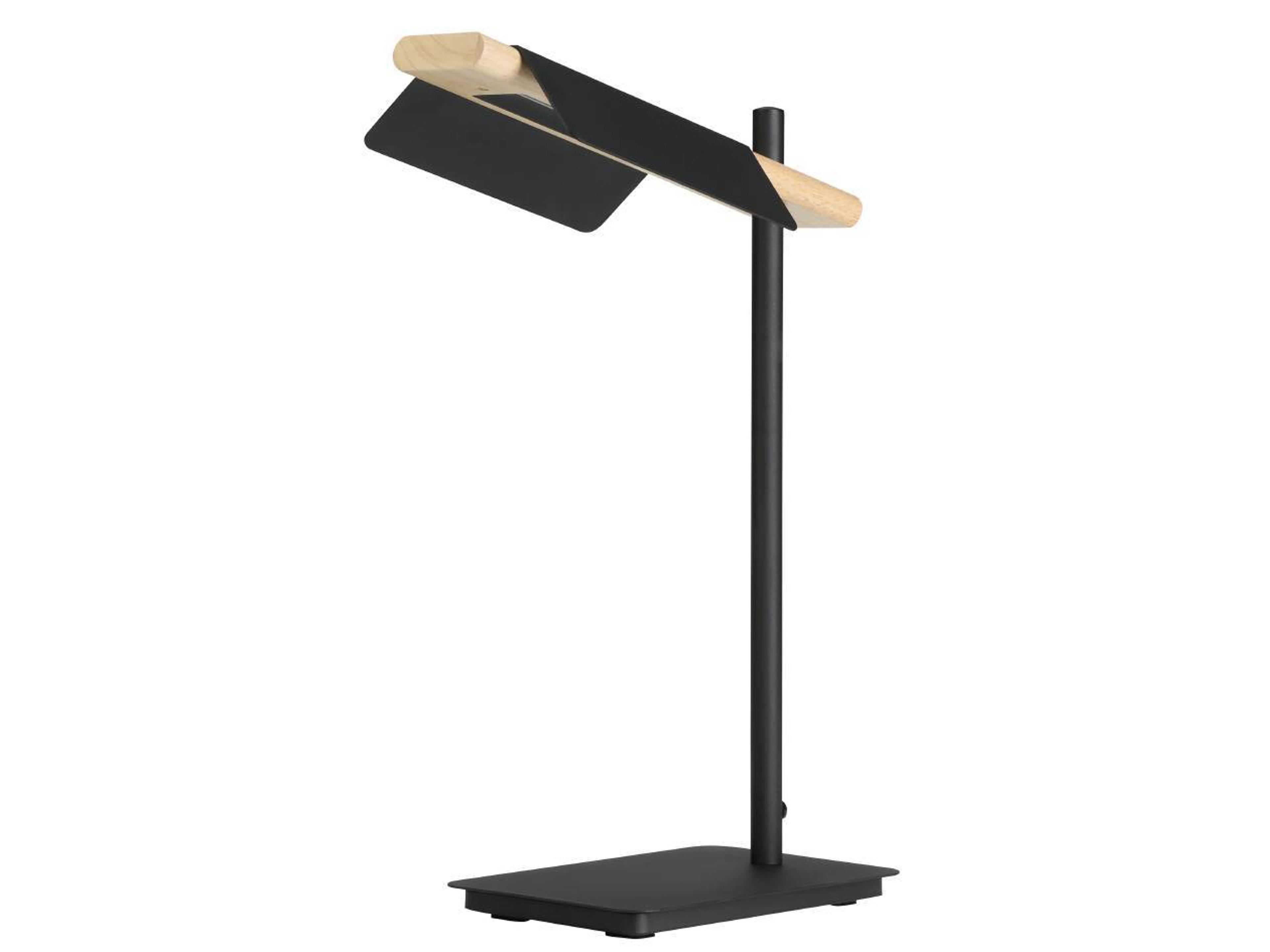 Eglo Ermua Black Wood Acrylic Metal Table Lamp