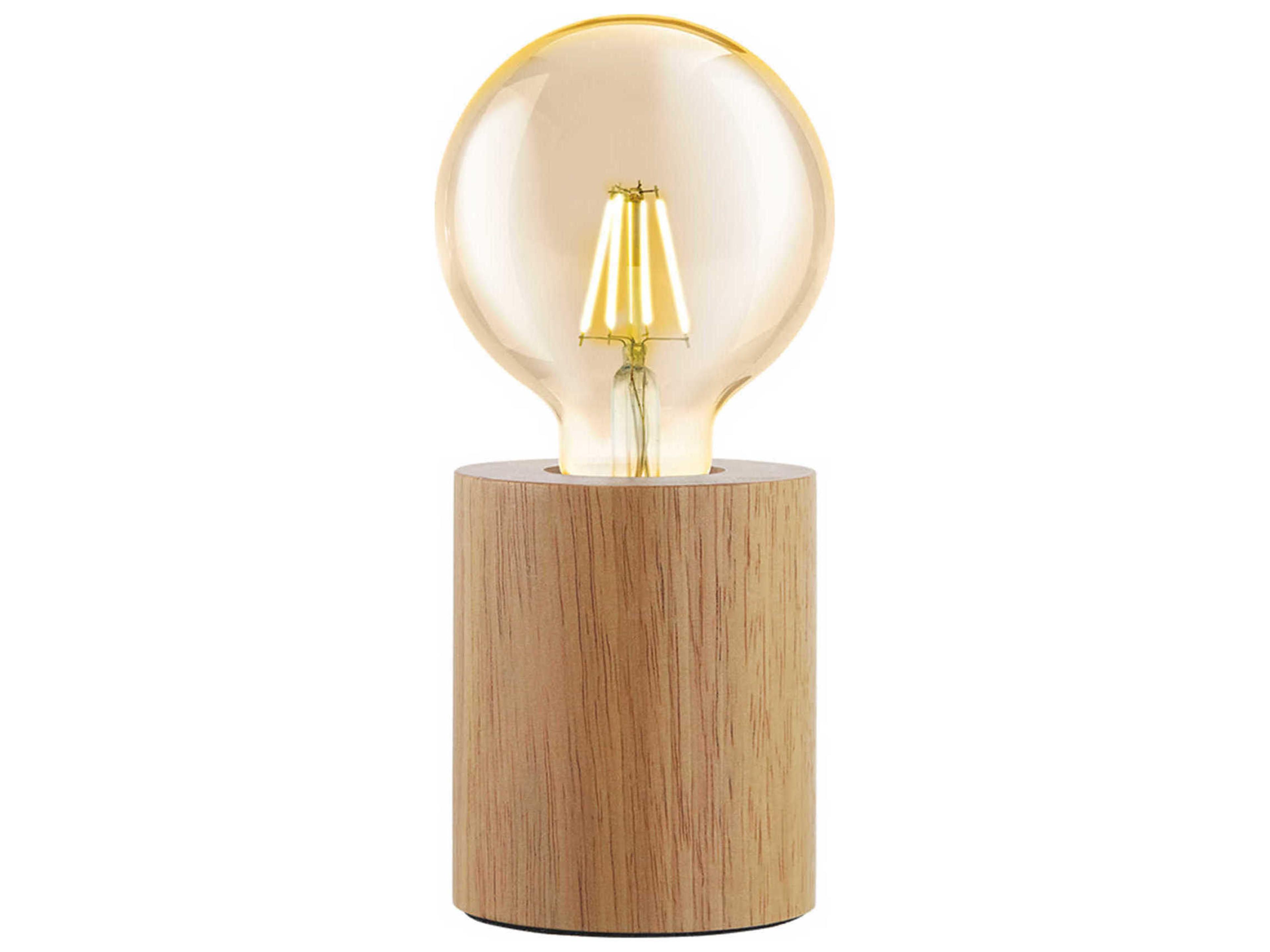Turialdo Natural Wood Brown Table Lamp