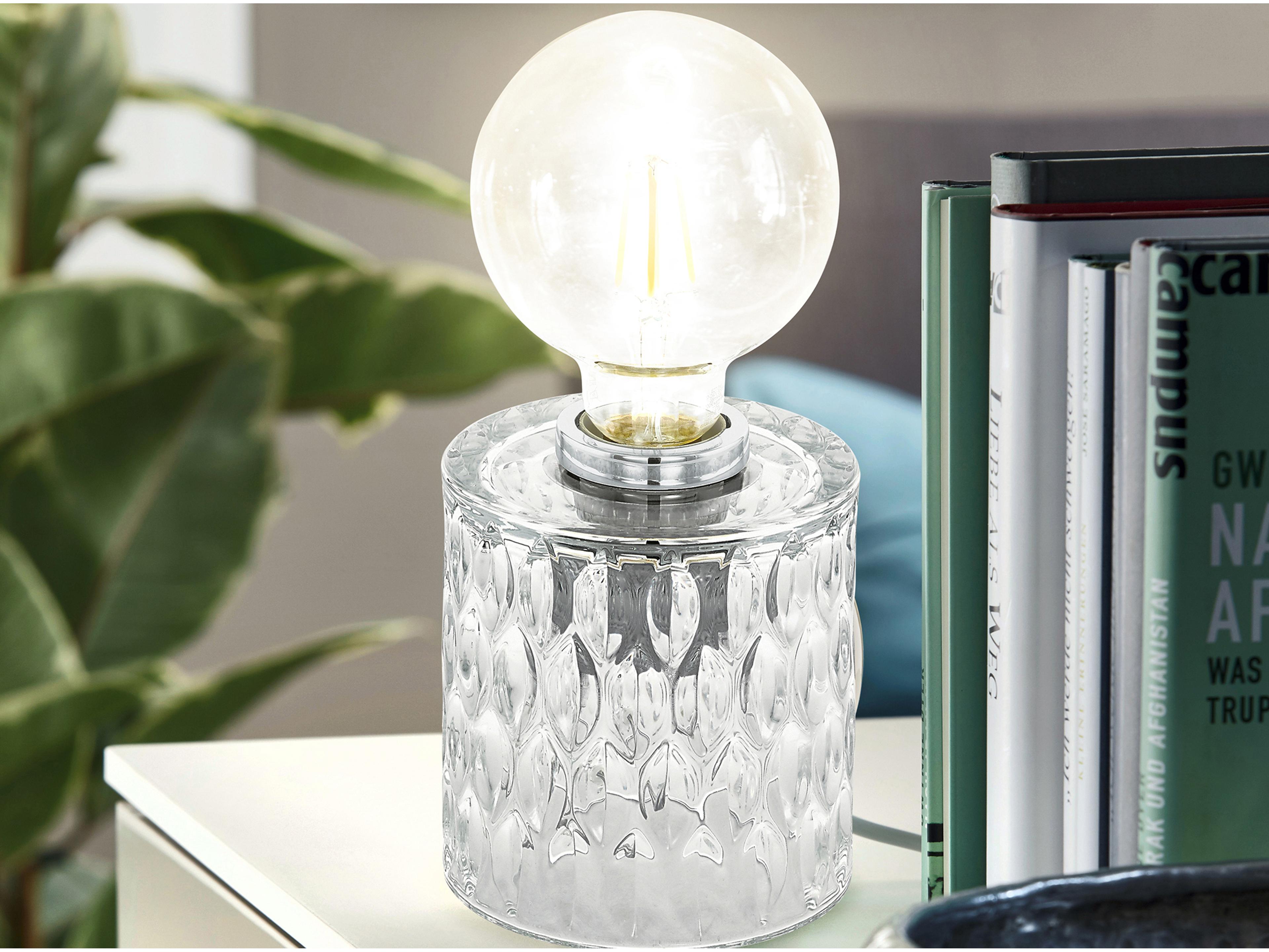 Eglo Cercamar Chrome Clear Table Lamp