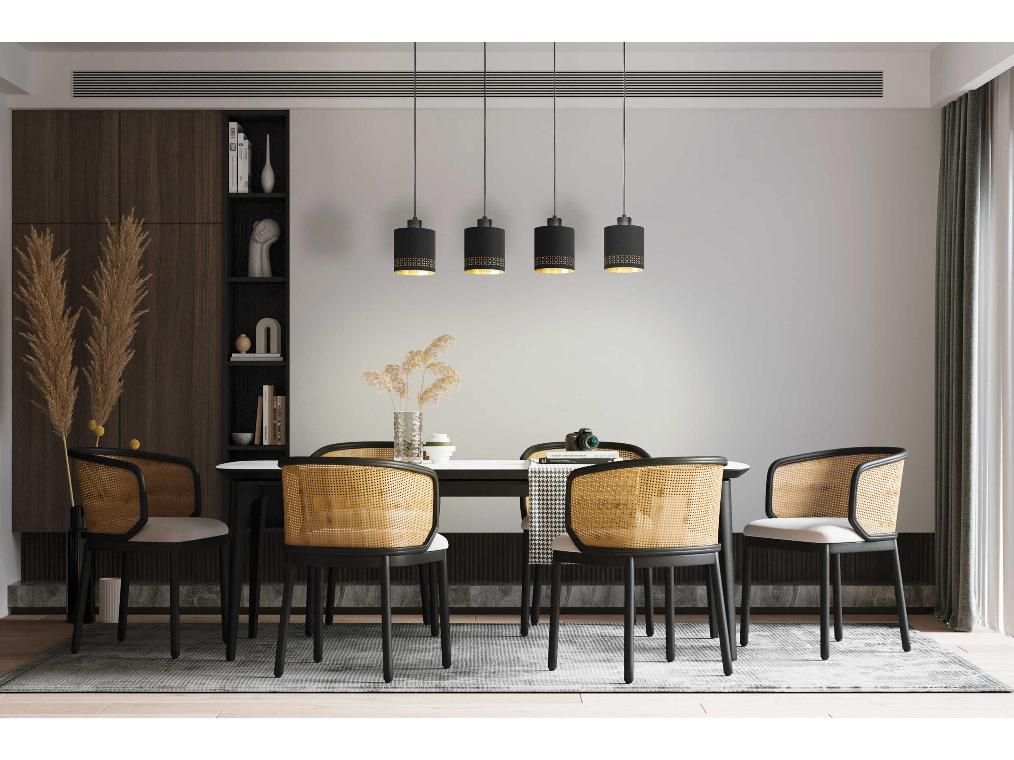 Eglo Esteperra 4-Light Black Island Pendant