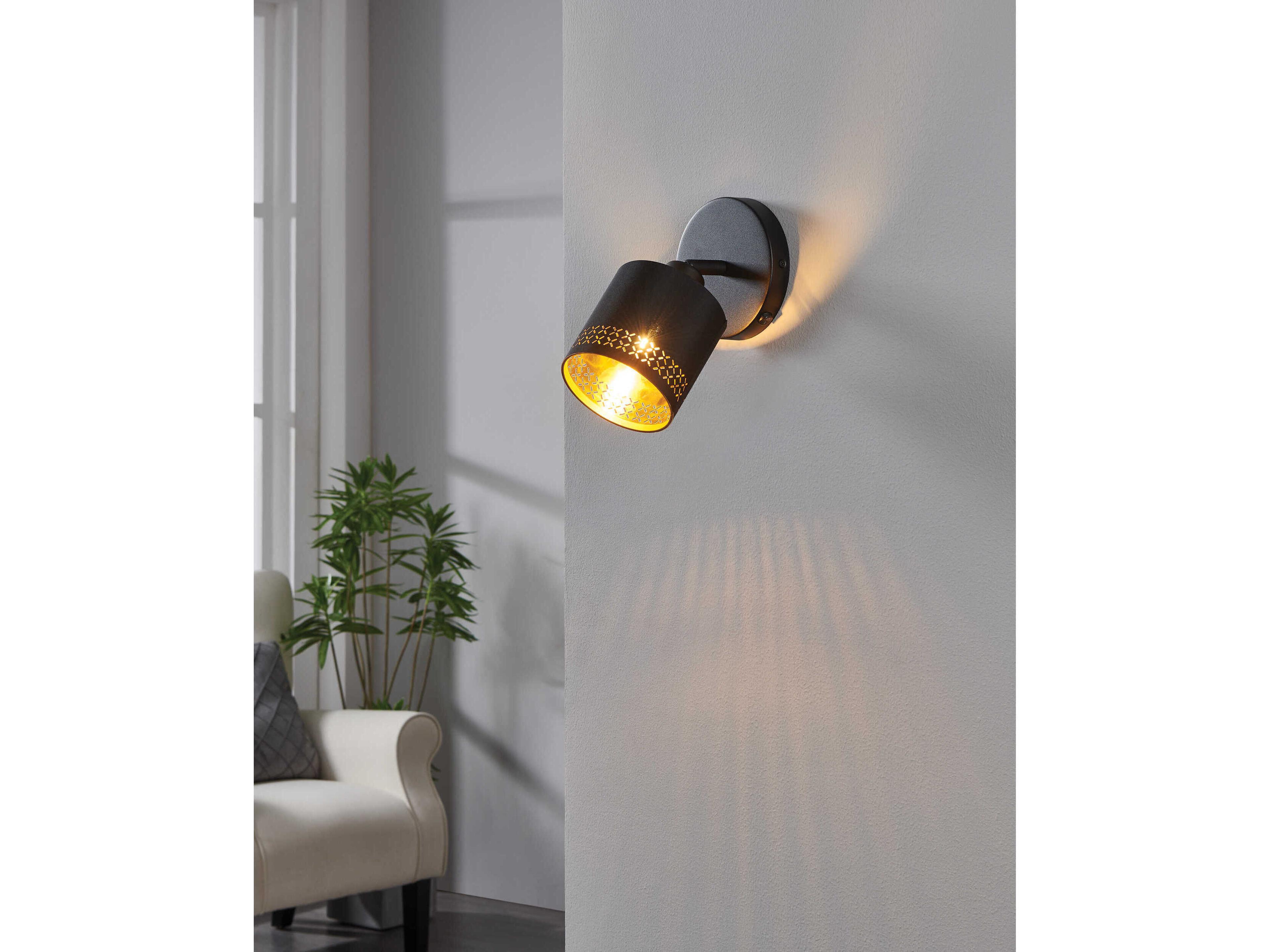 Eglo Esteperra 1-Light Black Wall Sconce